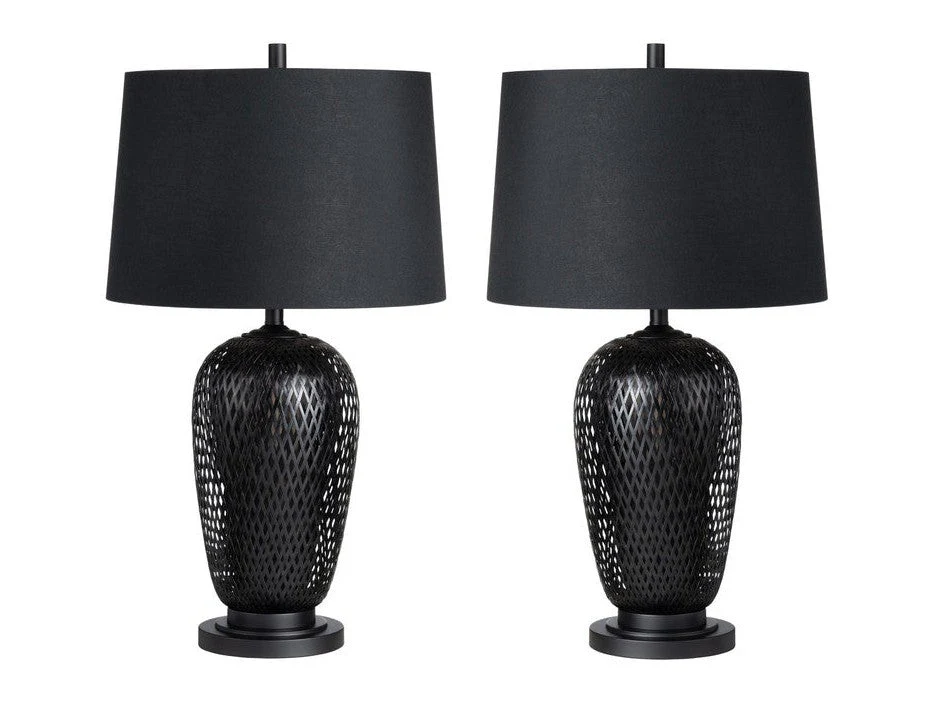 Veriity Black Table Lamp (Set of 2)