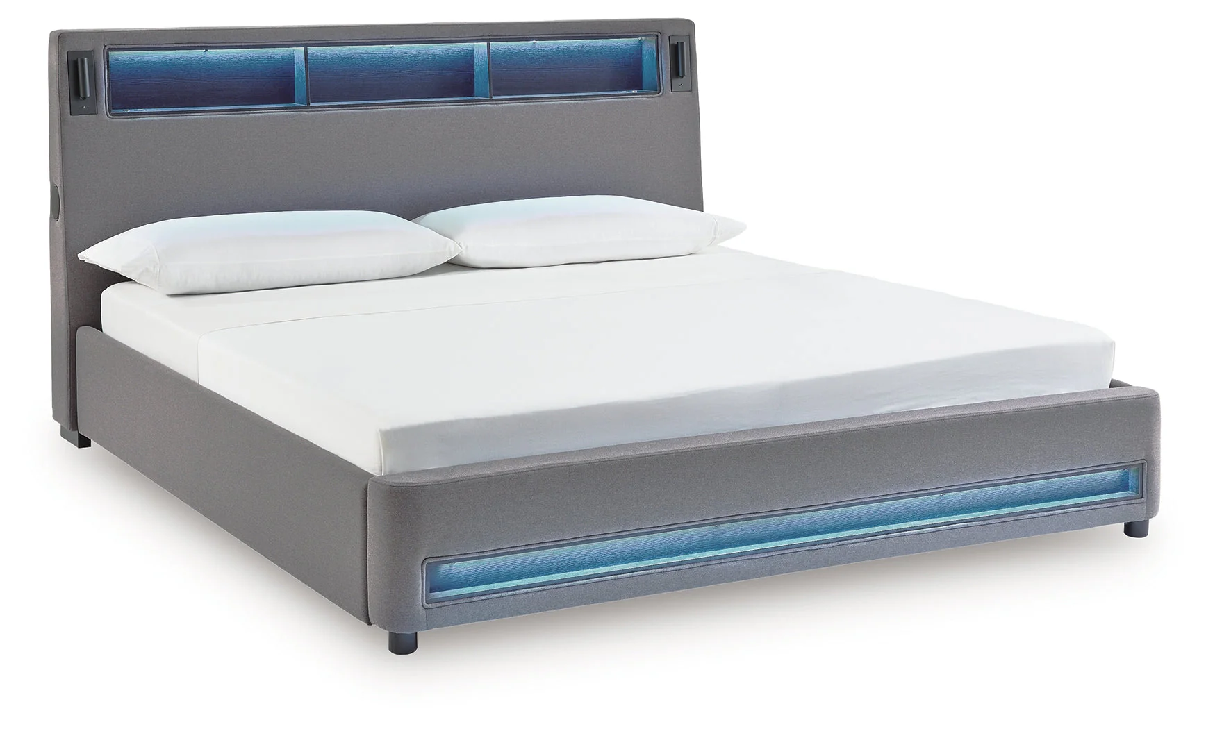 Verishaw Gray King Upholstered Bed (Online Special Price) - Image 2