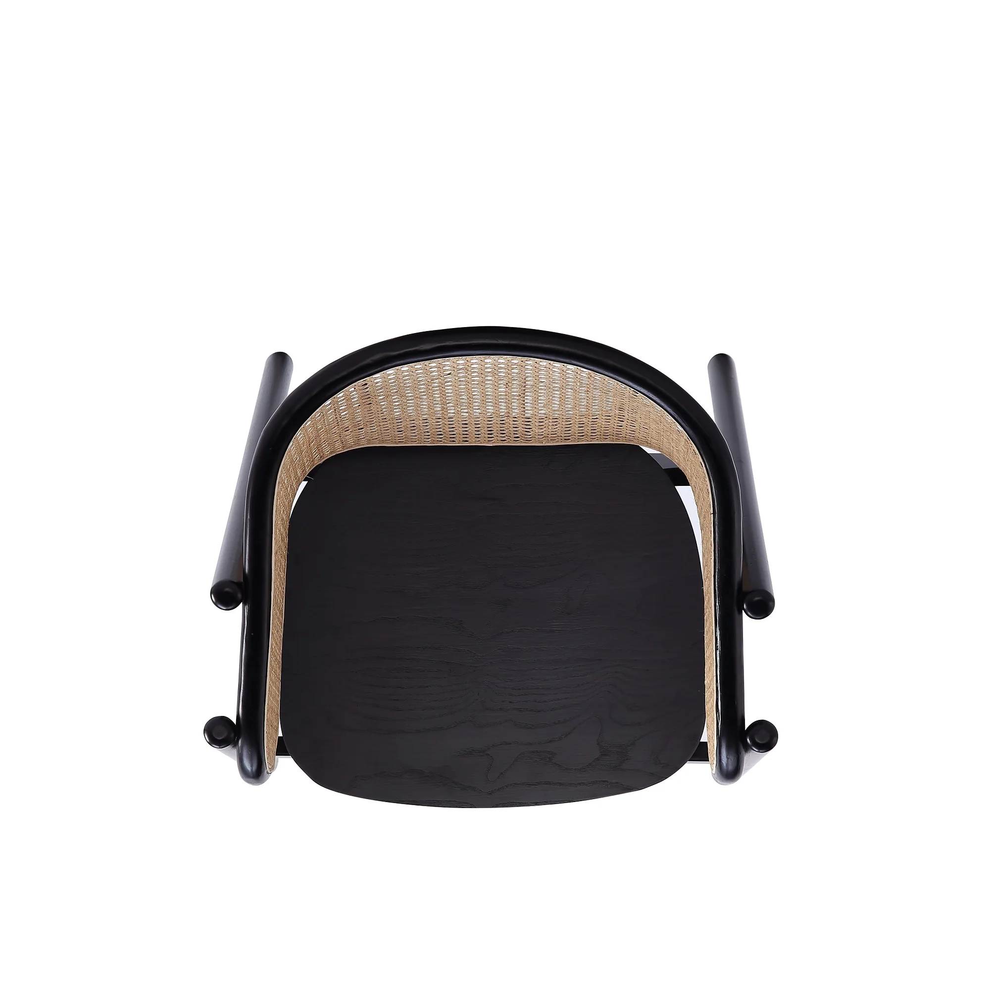 Versailles Armchair in Black and Natural Cane - Image 8