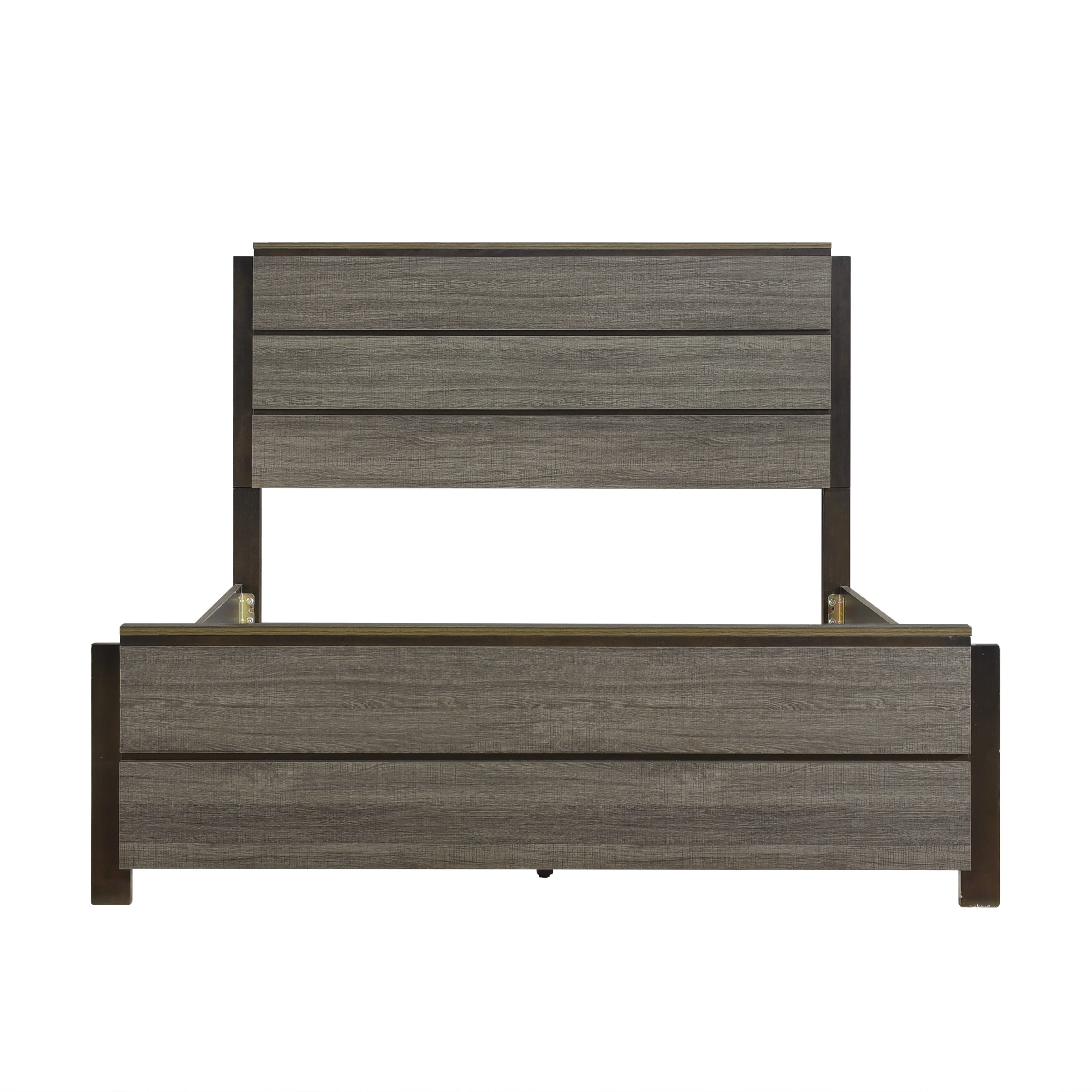 Vestavia Antique Gray/Dark Brown 4-piece Queen Bedroom Set - Image 4
