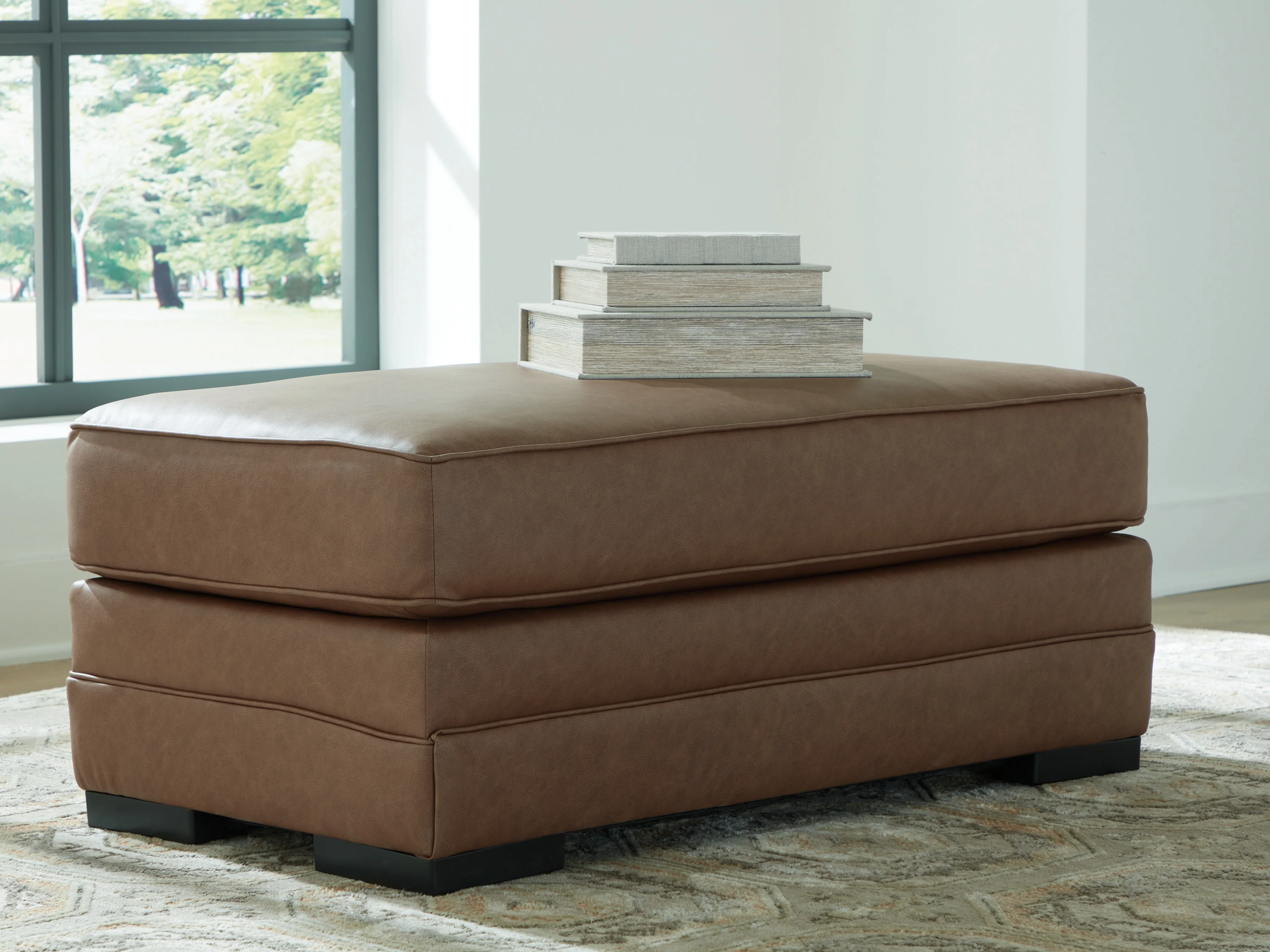 VillaCourt Caramel Ottoman - Image 2
