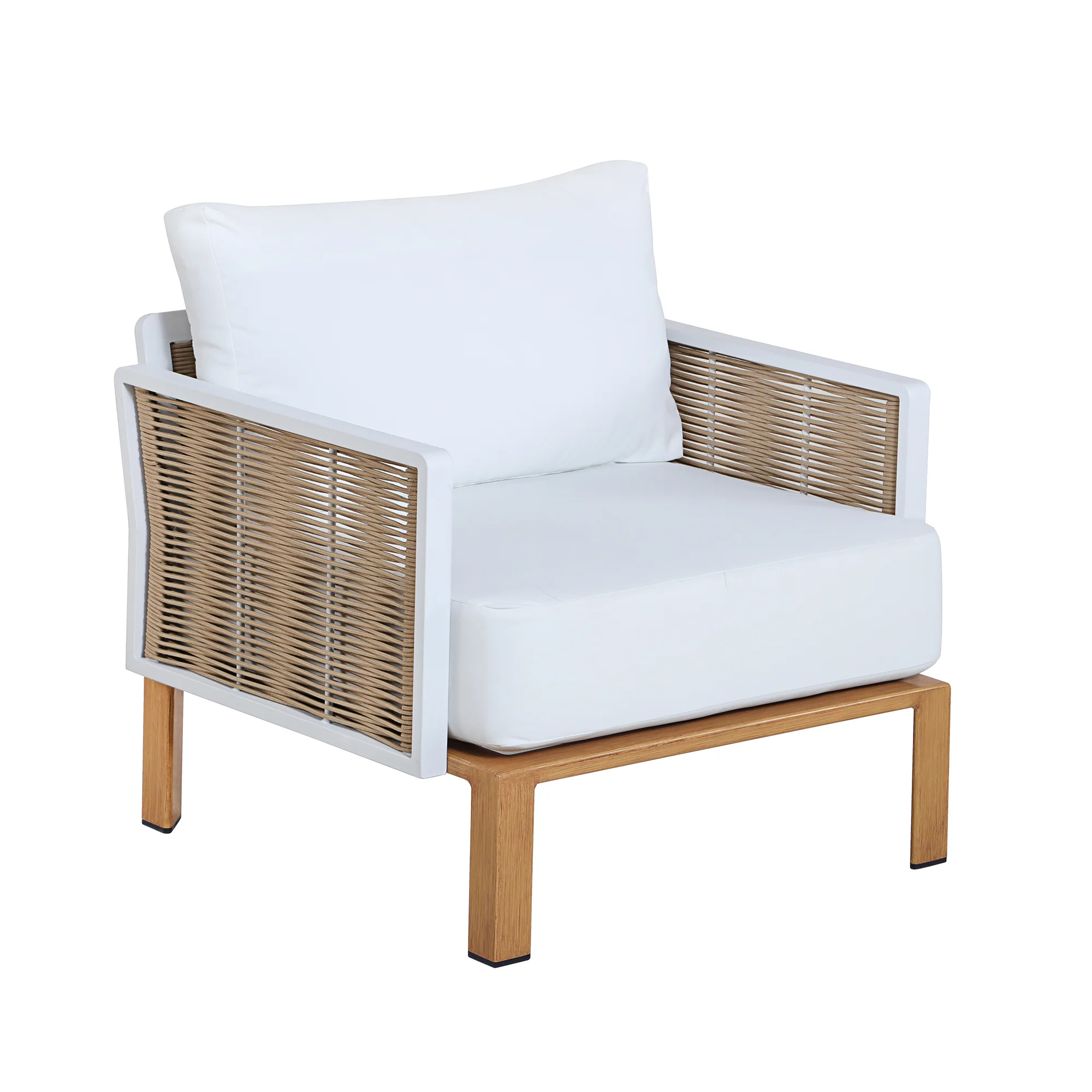 Vine 4-Piece Patio Conversation Set in Cream - Image 16
