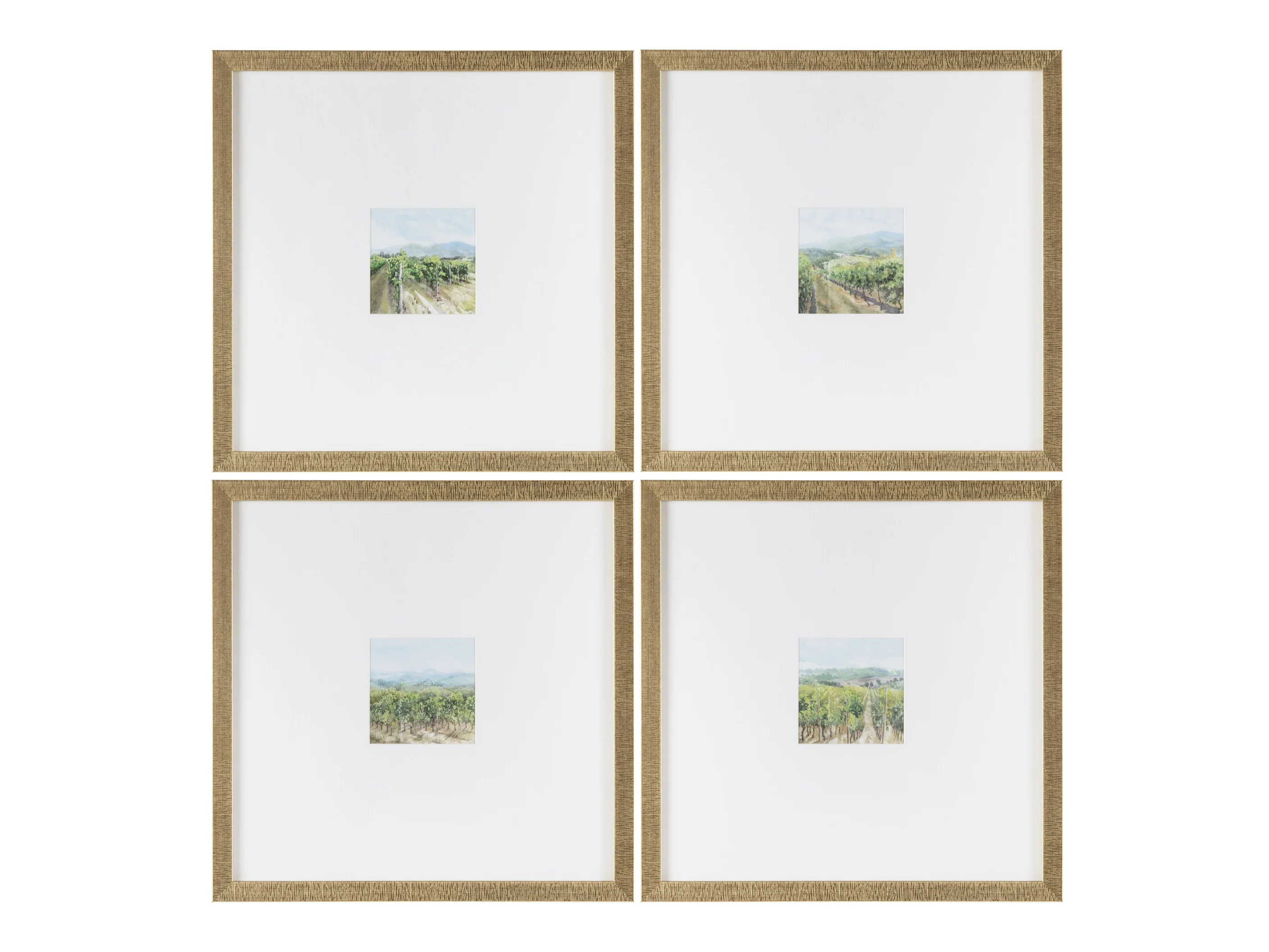 Vineyards Green/Gold Print
