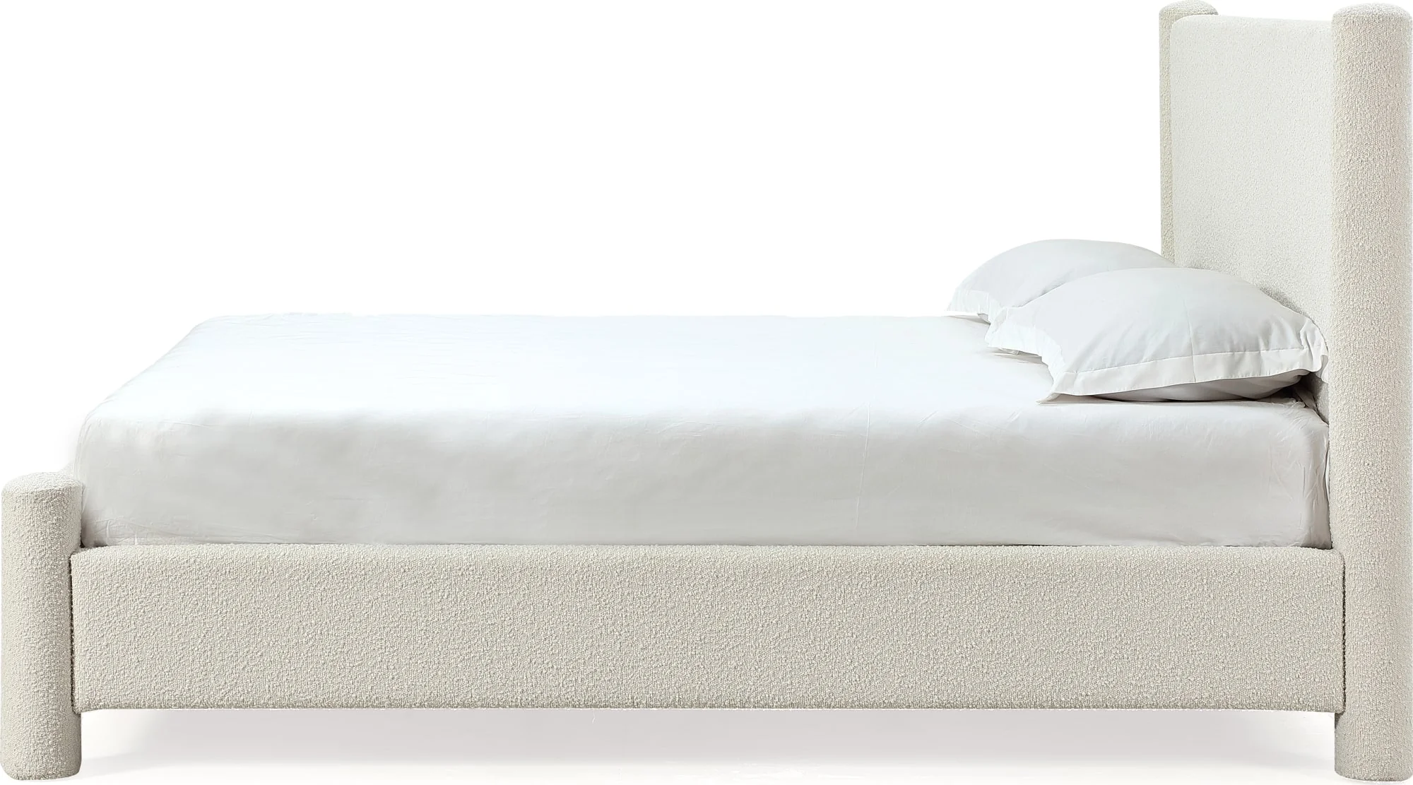 Virgil Burke Cottage Cheese King Upholstered Platform Bed - Image 7