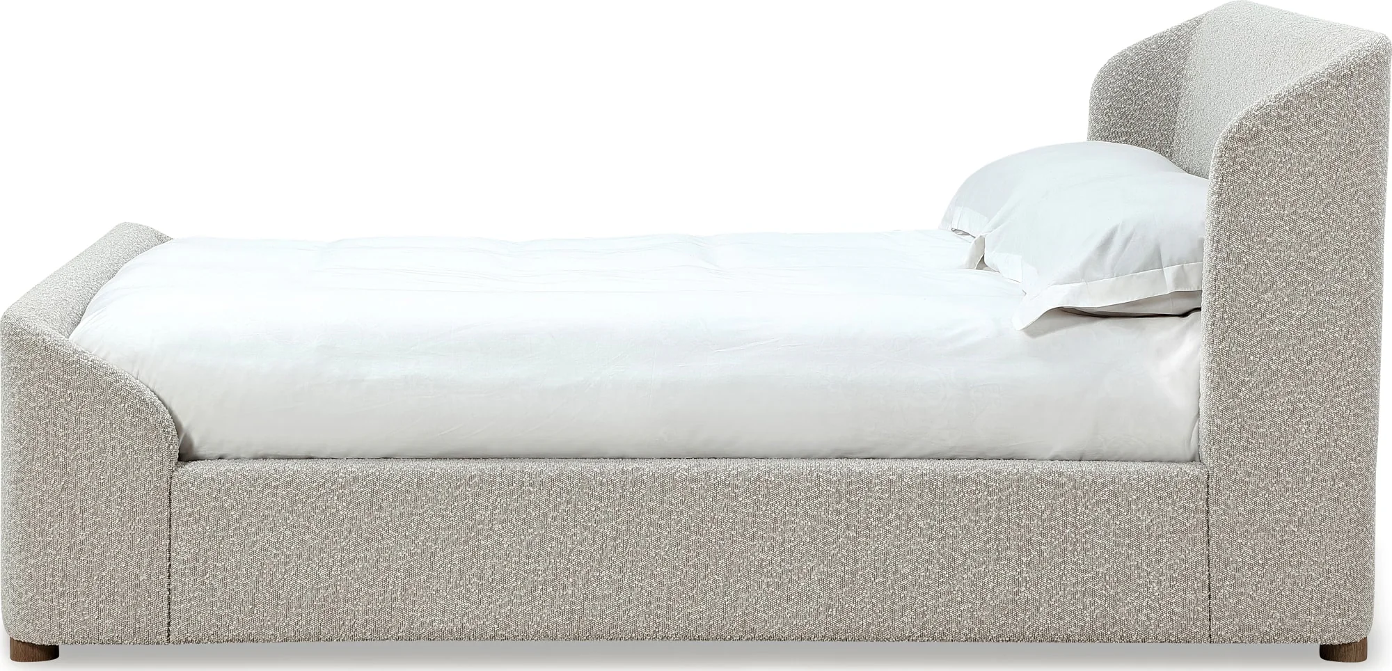 Virgil Kiki Cotton Ball Full Upholstered Platform Bed - Image 7