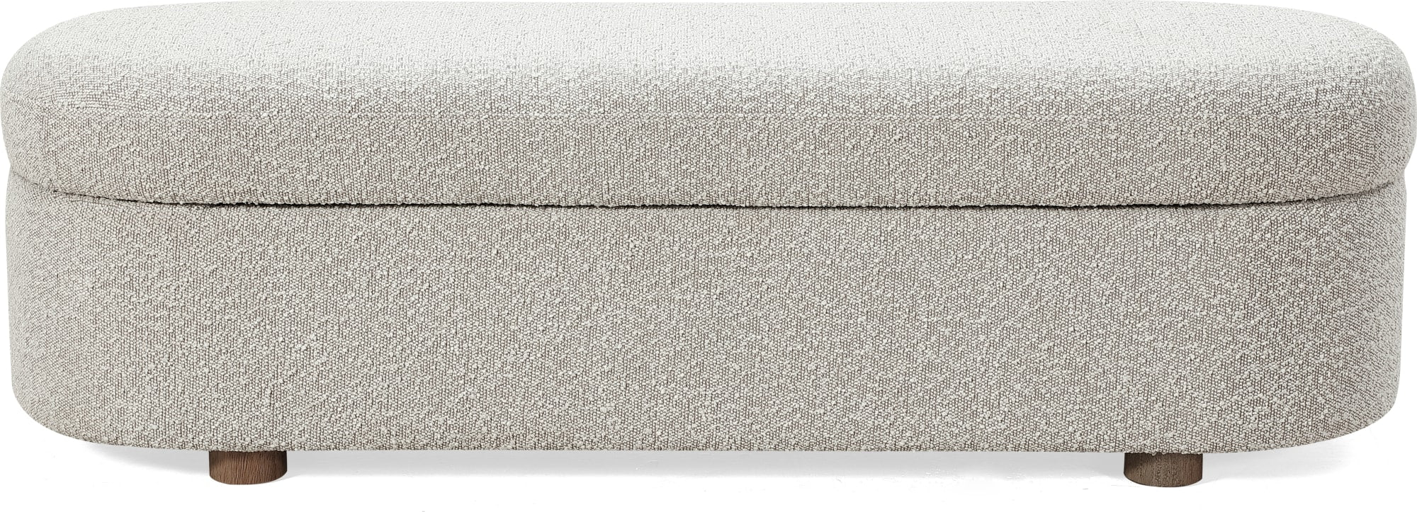 Virgil Kiki Cotton Ball Upholstered Hinged Storage Bench - Image 4