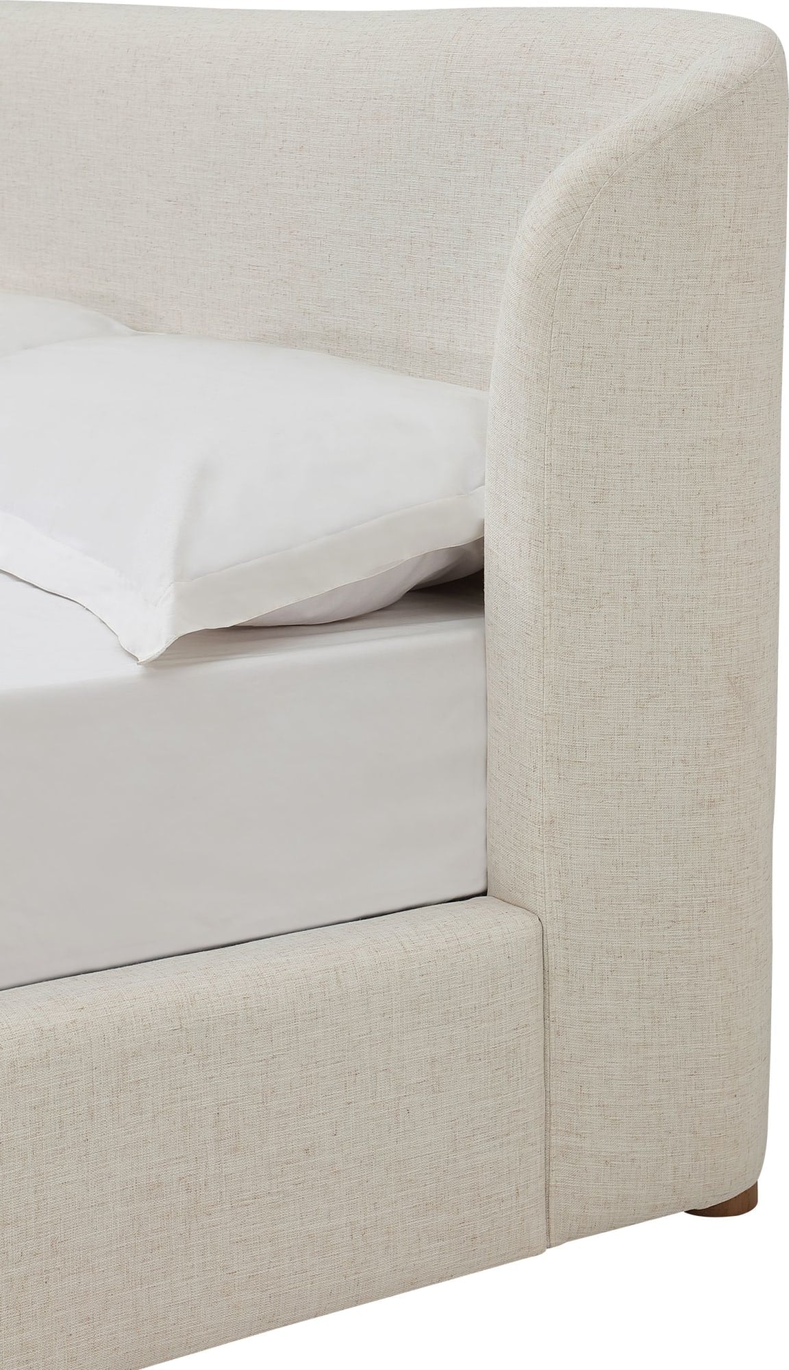 Virgil Kiki Whipped Honey California King Upholstered Platform Bed - Image 5