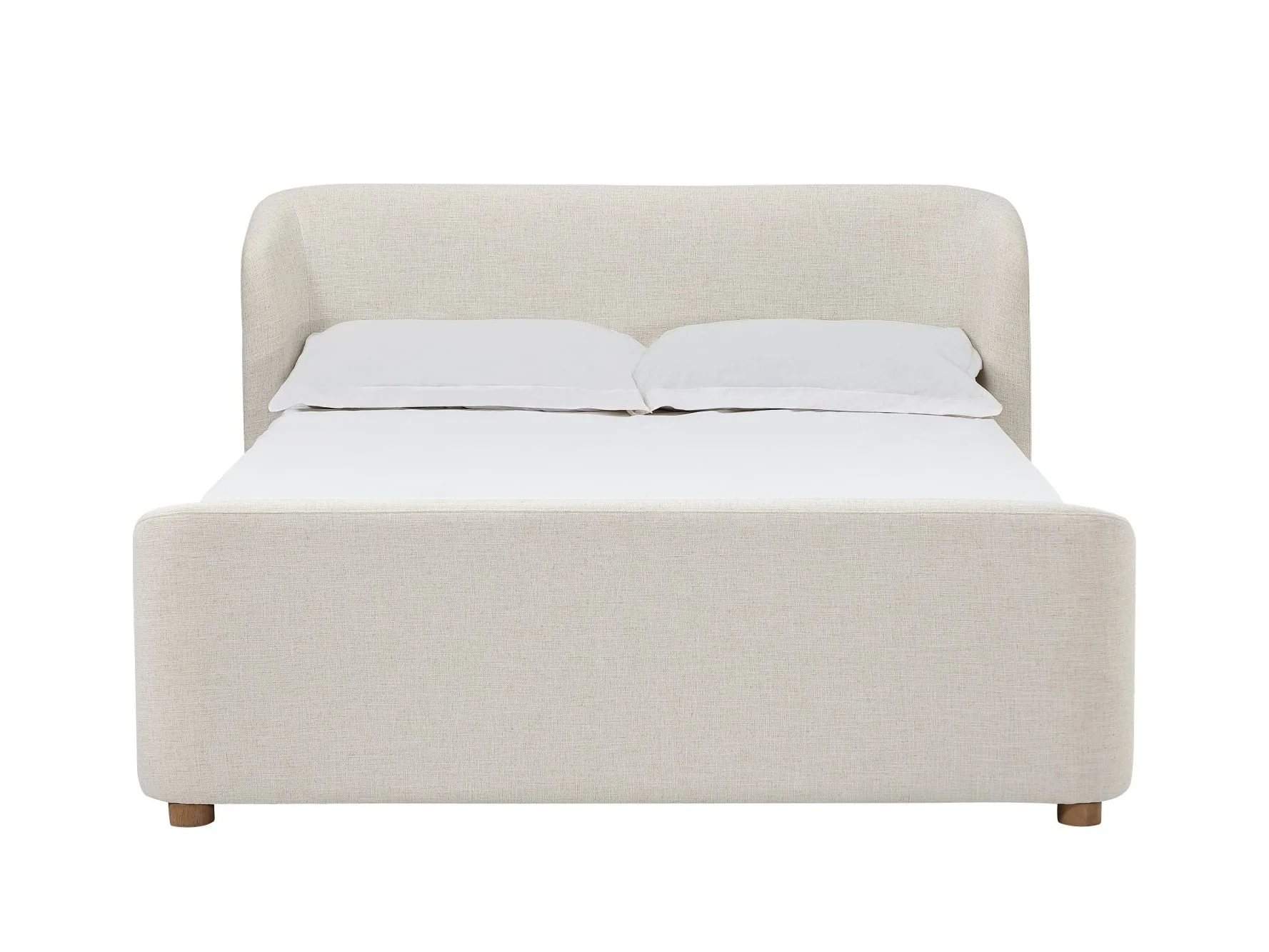 Virgil Kiki Whipped Honey King Upholstered Platform Bed