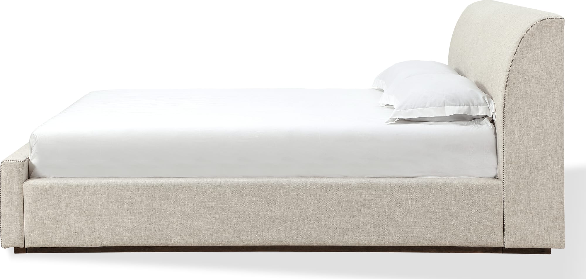 Virgil Louis Natural Full Upholstered Platform Bed - Image 8