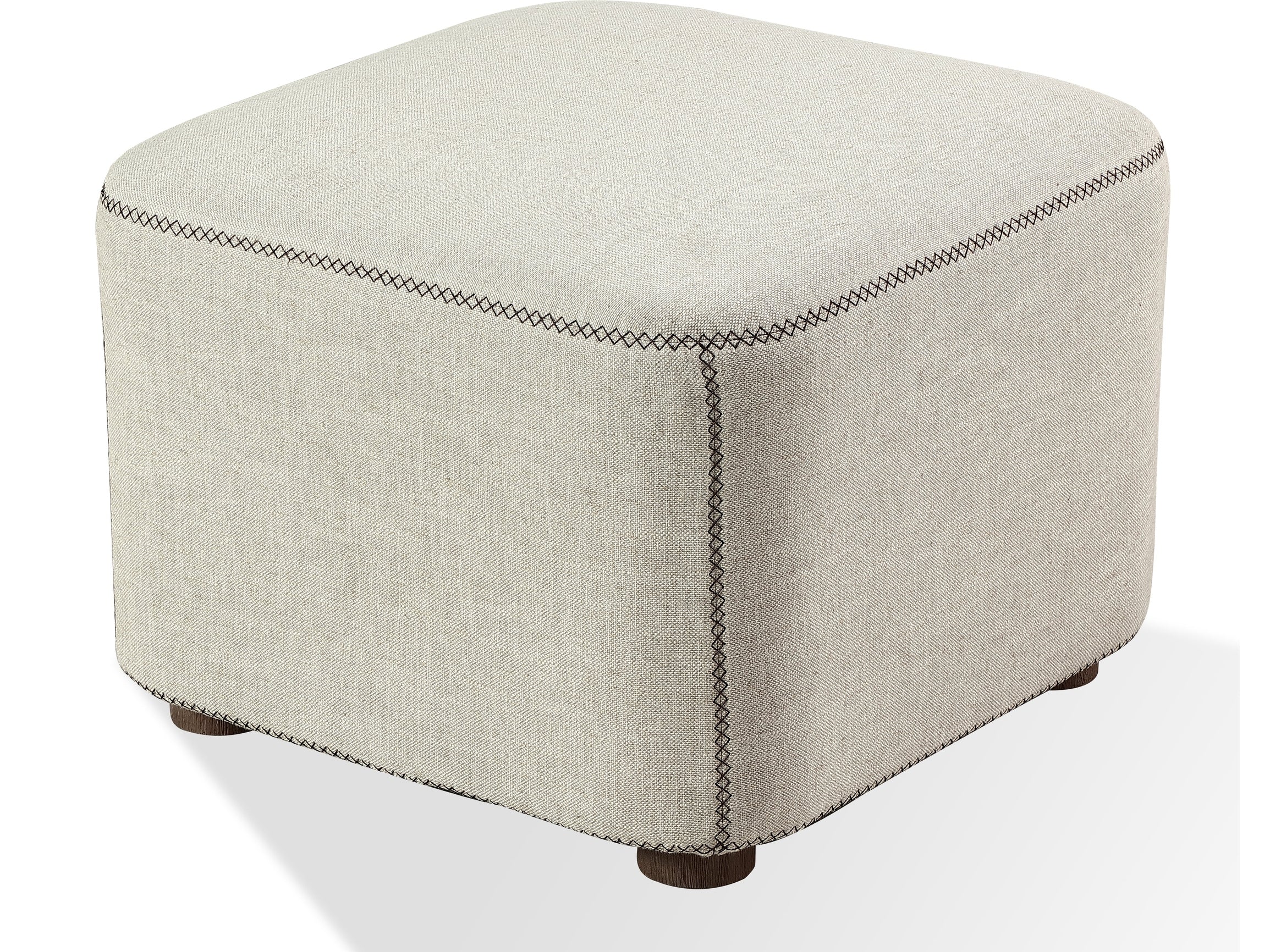 Virgil Louis Natural Upholstered Ottoman