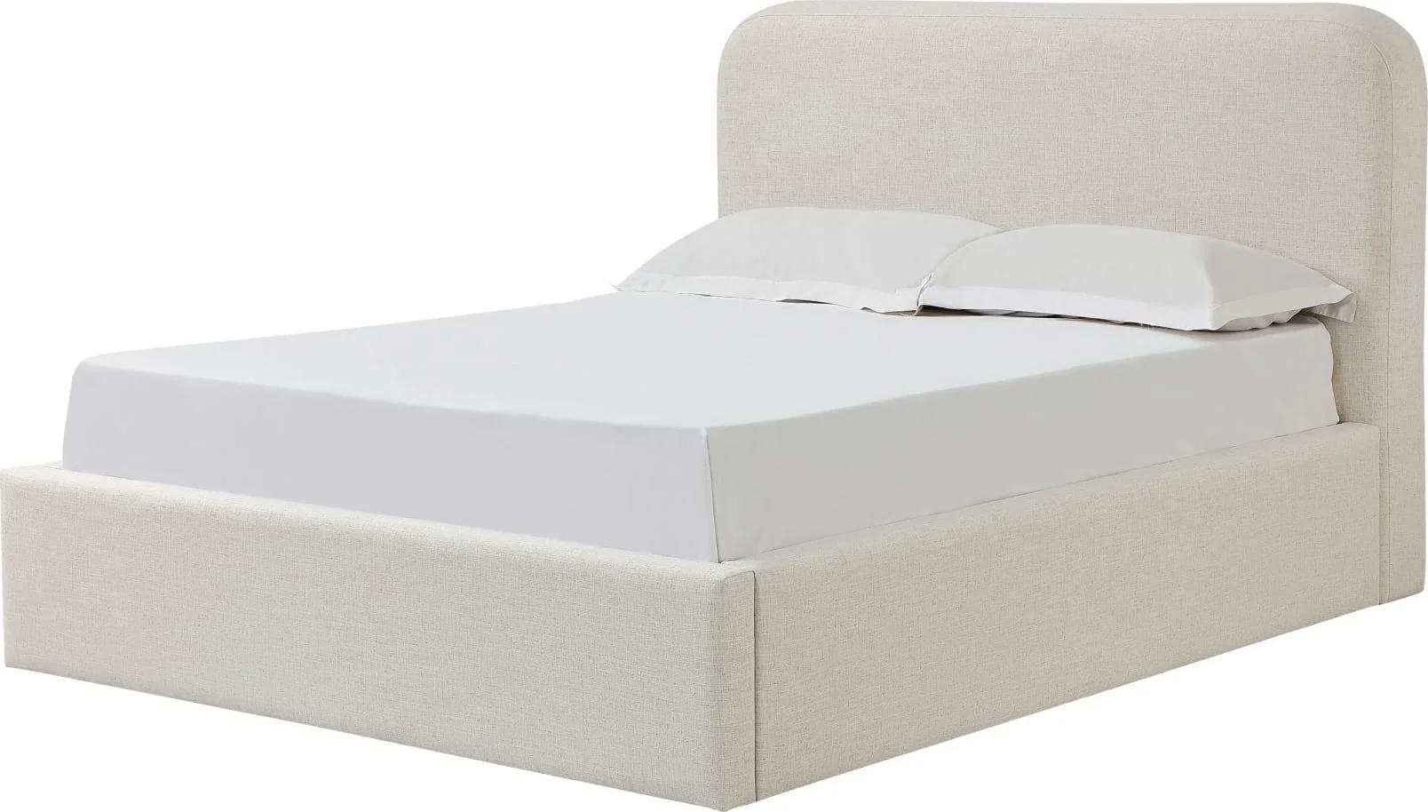 Virgil Off-White Whipped Honey California King Upholstered Platform Bed - Image 3