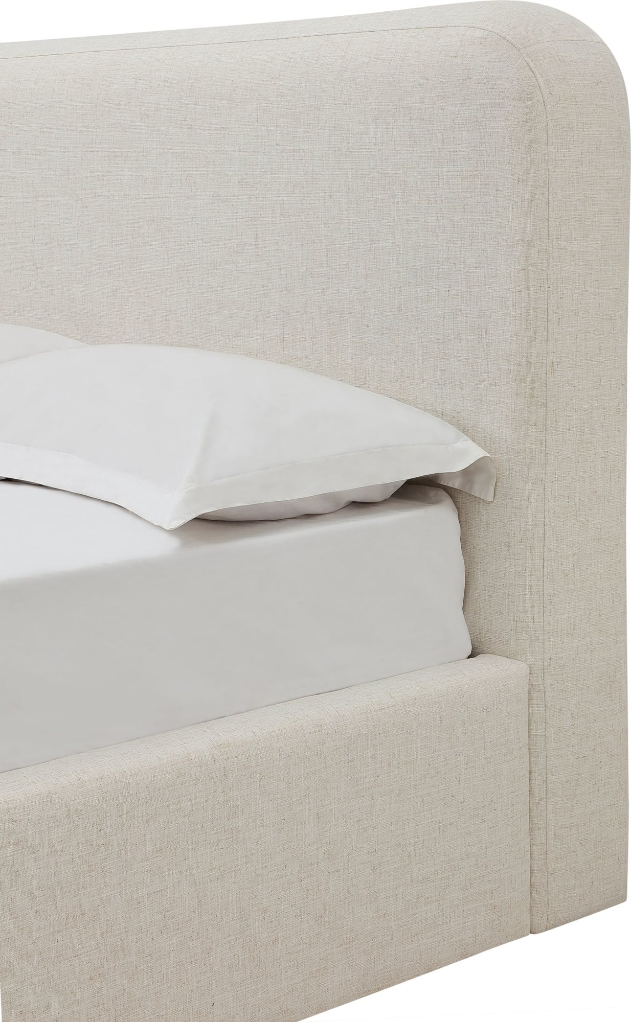Virgil Off-White Whipped Honey Full Upholstered Platform Bed - Image 5