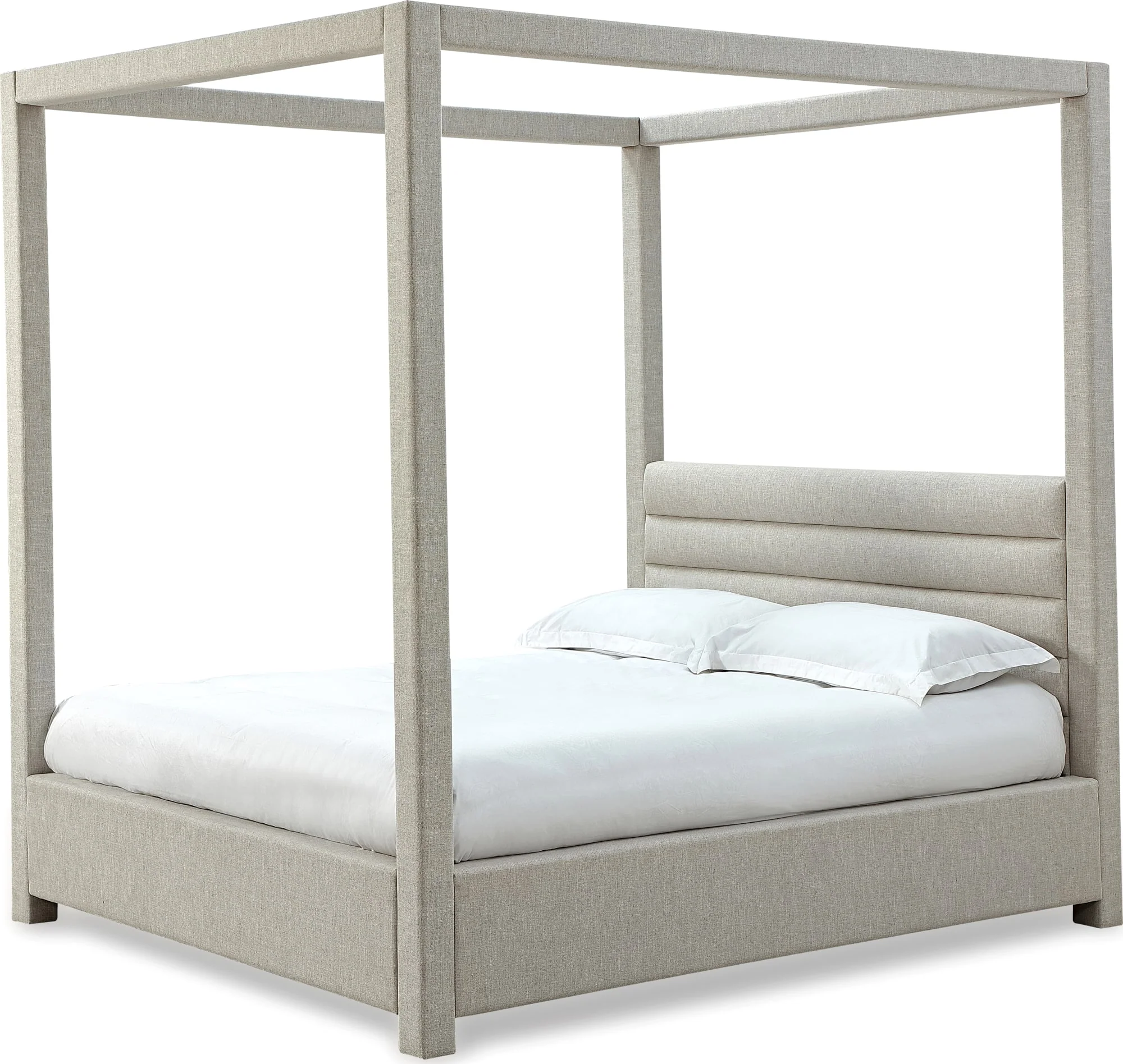 Virgil Rockford Turtle Dove Queen Upholstered Canopy Bed - Image 6