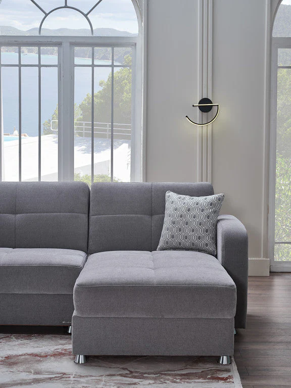 Vision S 101" Sleeper Sectional Grey - Image 6