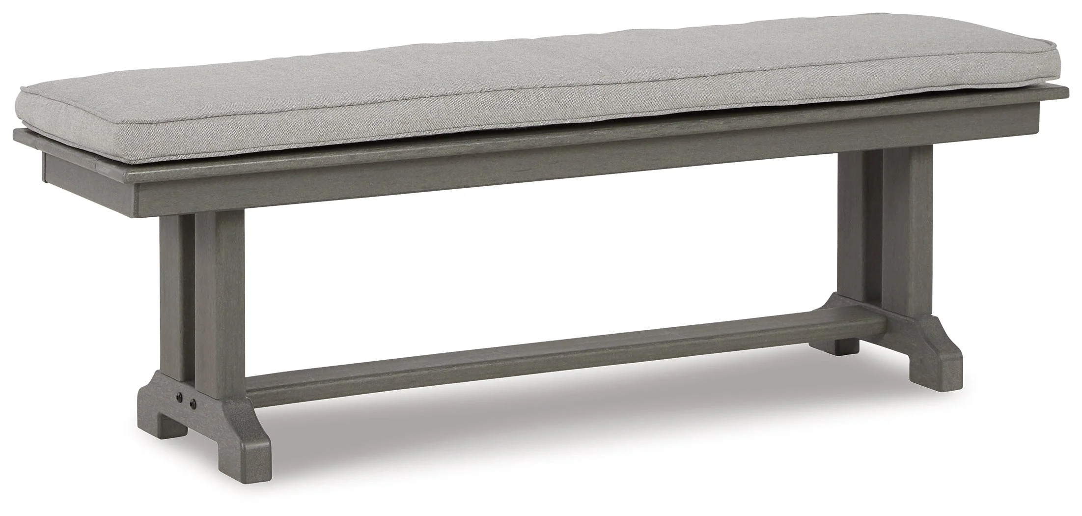 Visola Gray Outdoor Bench w/ Cushion - Image 2