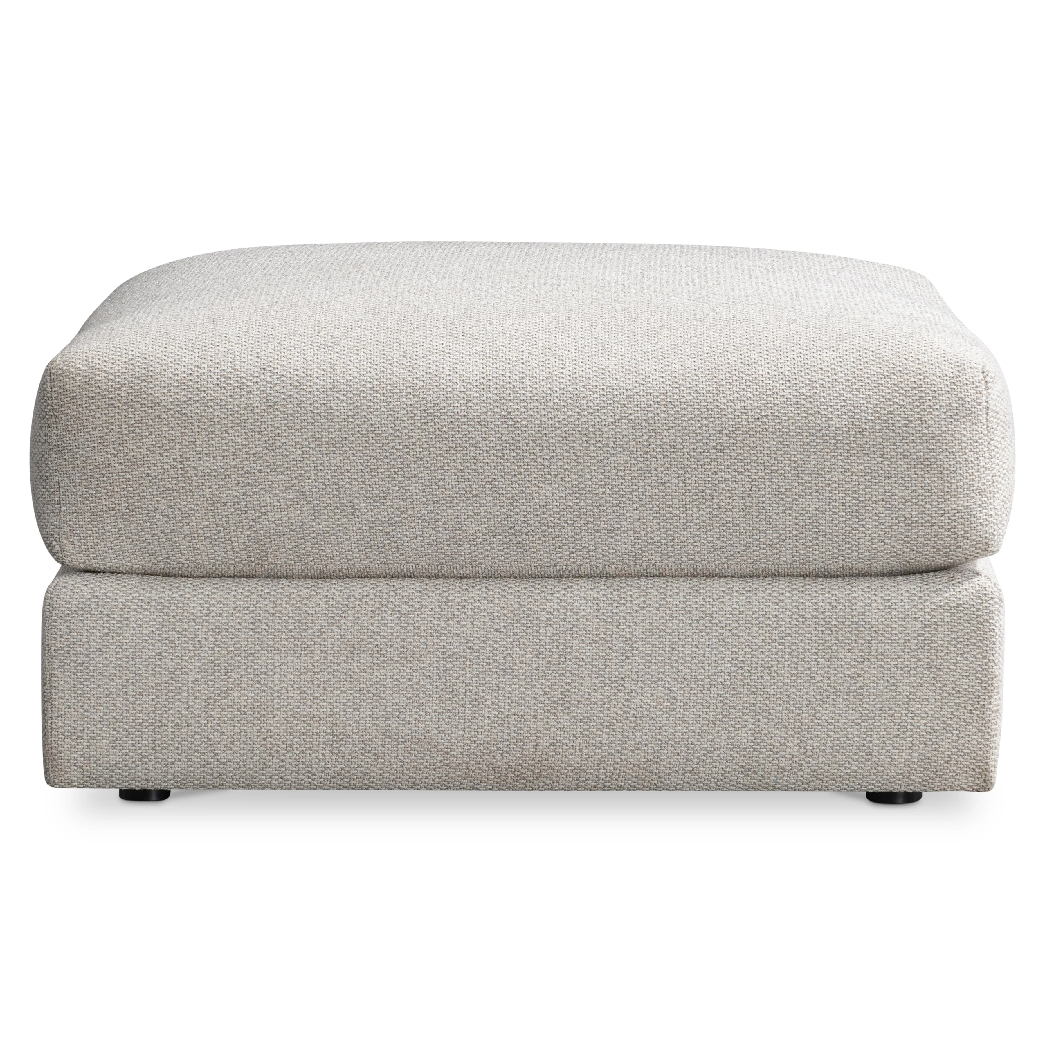 Vista Beige/Tan Fabric Ottoman - Image 2