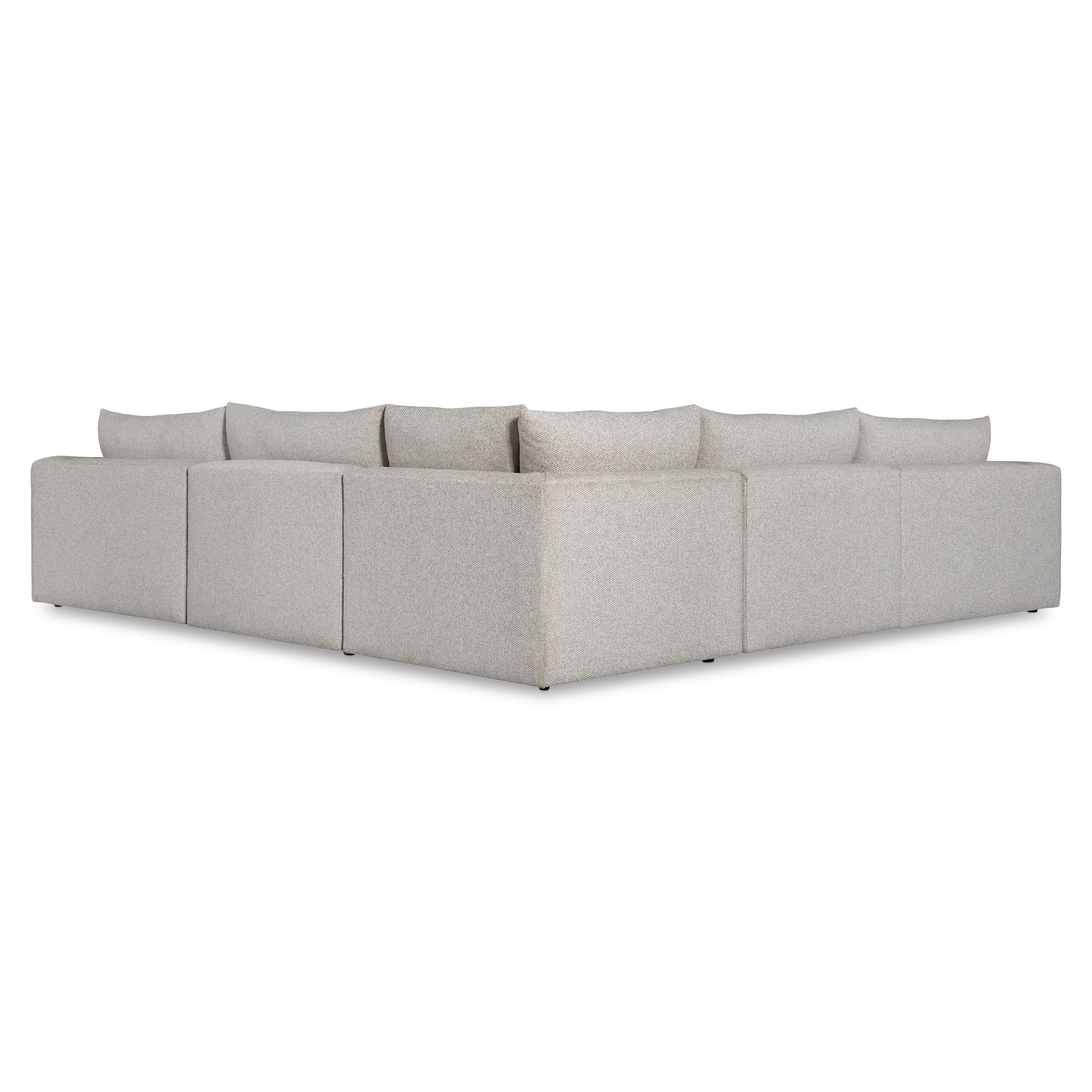 Vista Beige/Tan Fabric Sectional - Image 6