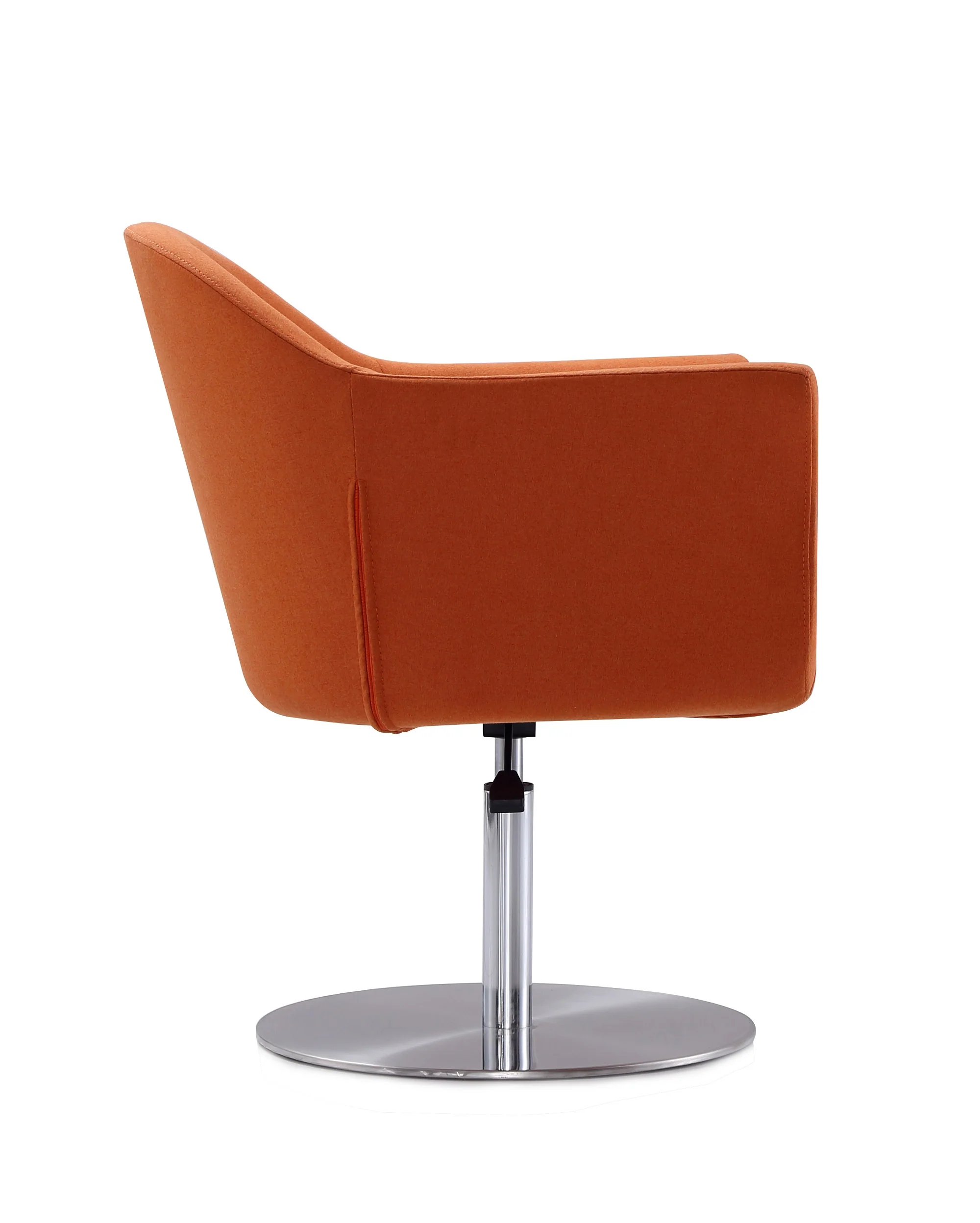 Voyager Swivel Adjustable Accent Chair in Orange and Brushed Metal (set of 2) - Image 5