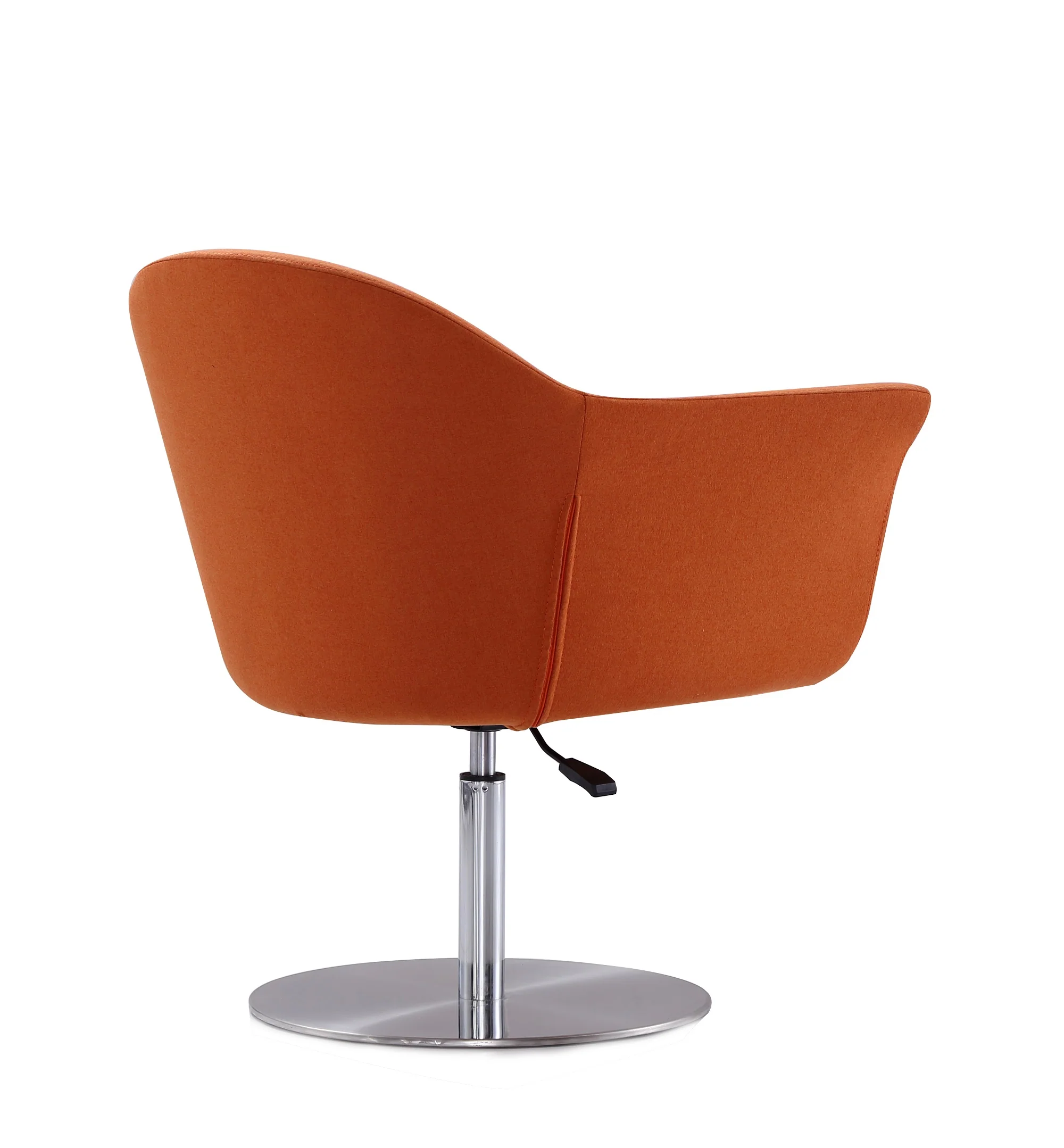 Voyager Swivel Adjustable Accent Chair in Orange and Brushed Metal (set of 2) - Image 6