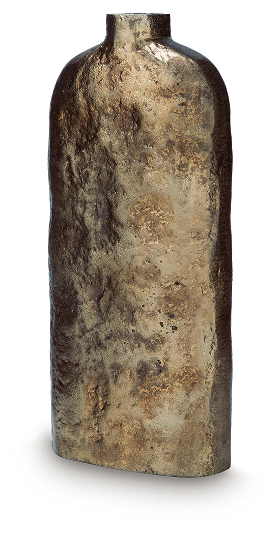 Wallmond Antique Brass Vase (13''H) - Image 3