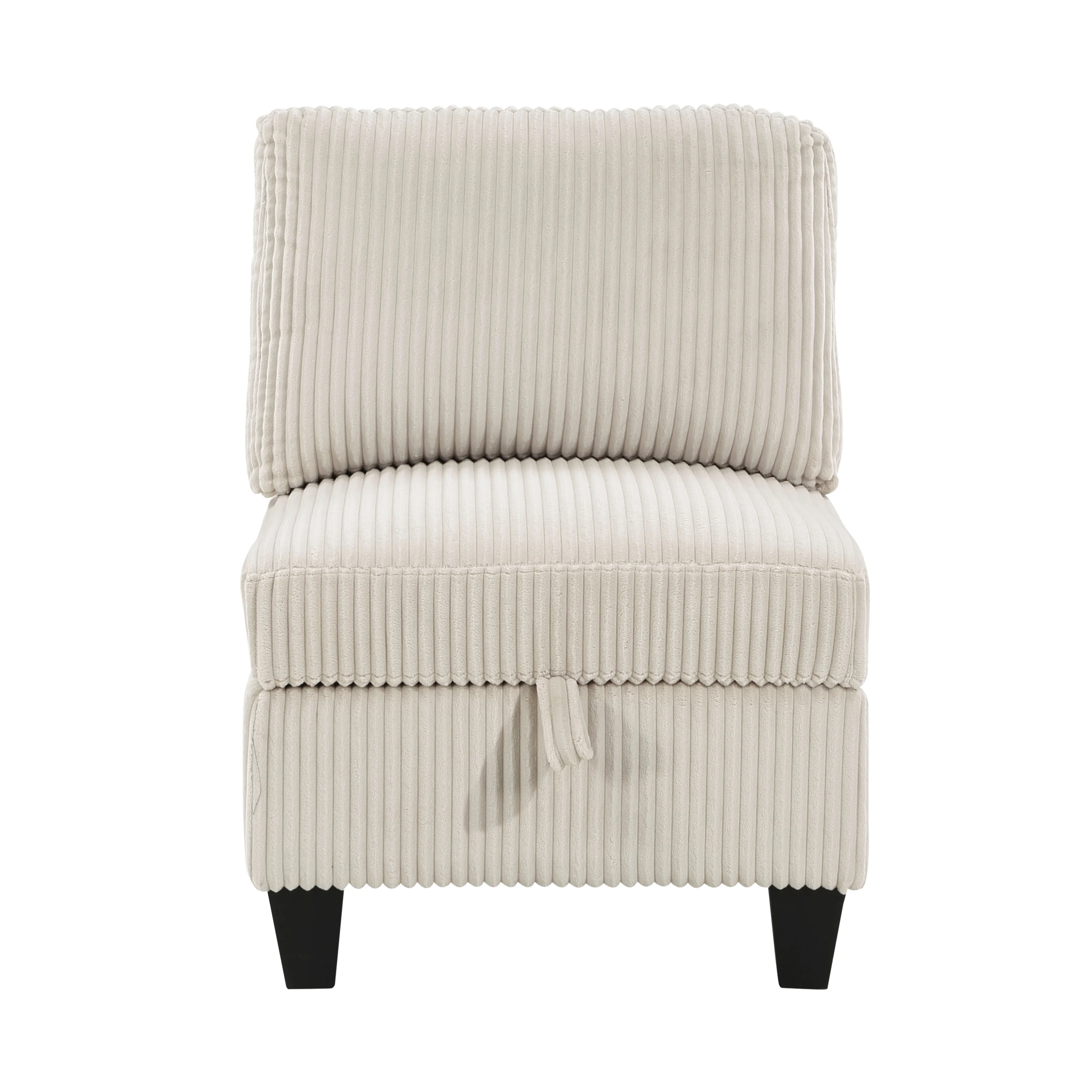 Walterboro Beige 4-Piece Sectional with Storage, Storage Pouches and Charging Ports - Image 5