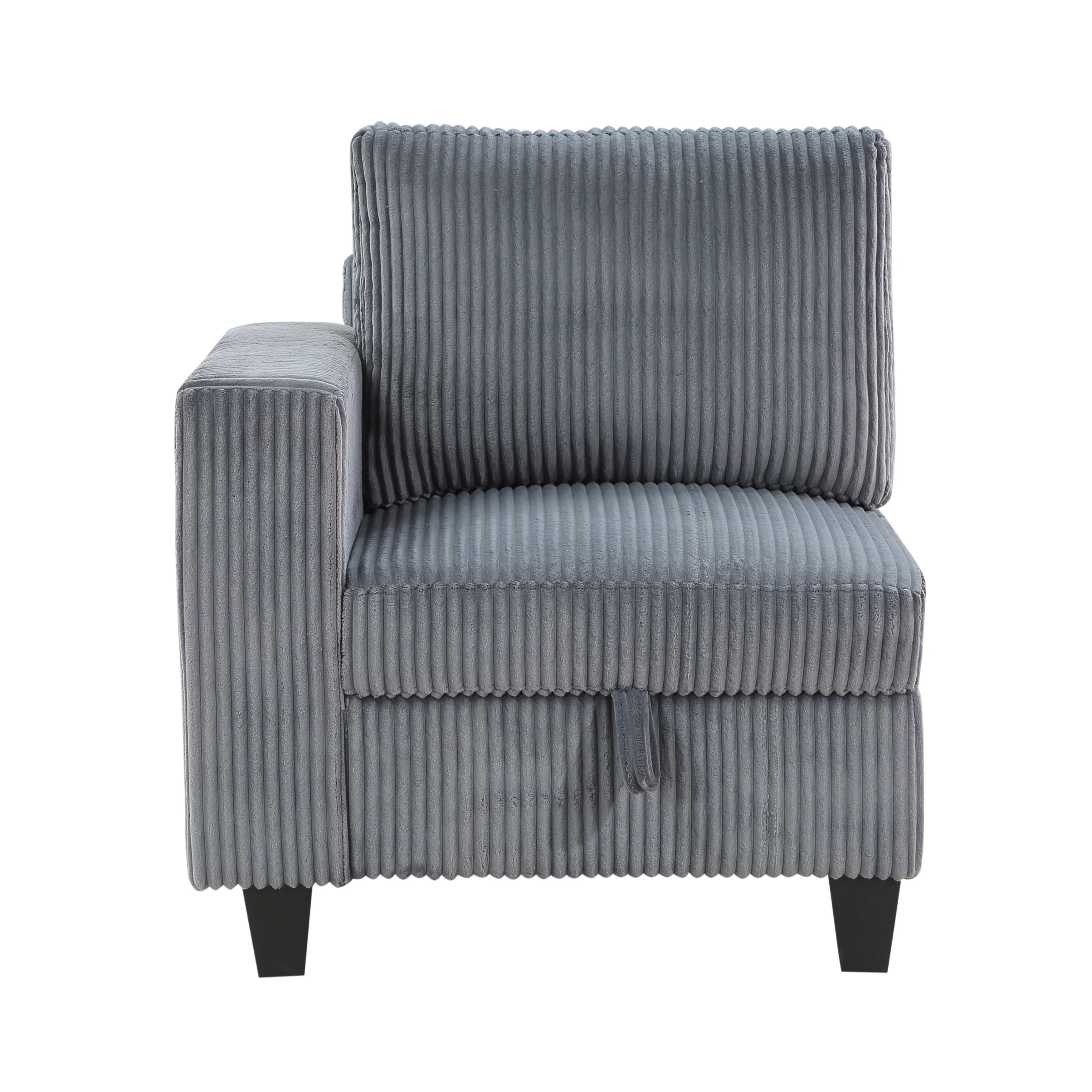 Walterboro Dark Gray 6-Piece Sectional with Storage, Storage Pouches and Charging Ports - Image 5