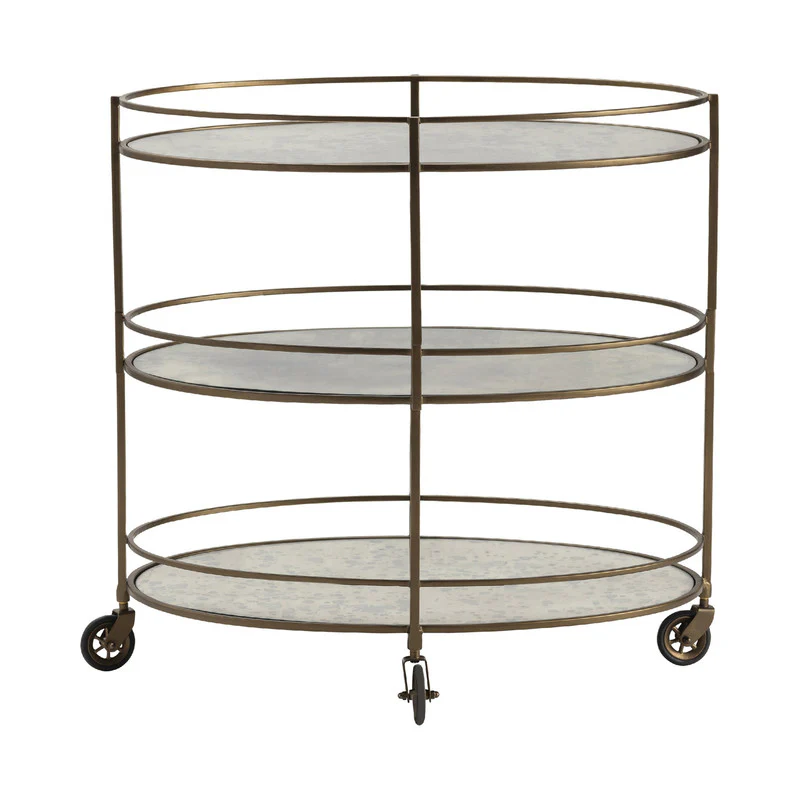 Waterford Gold/Clear Bar Cart - Image 5
