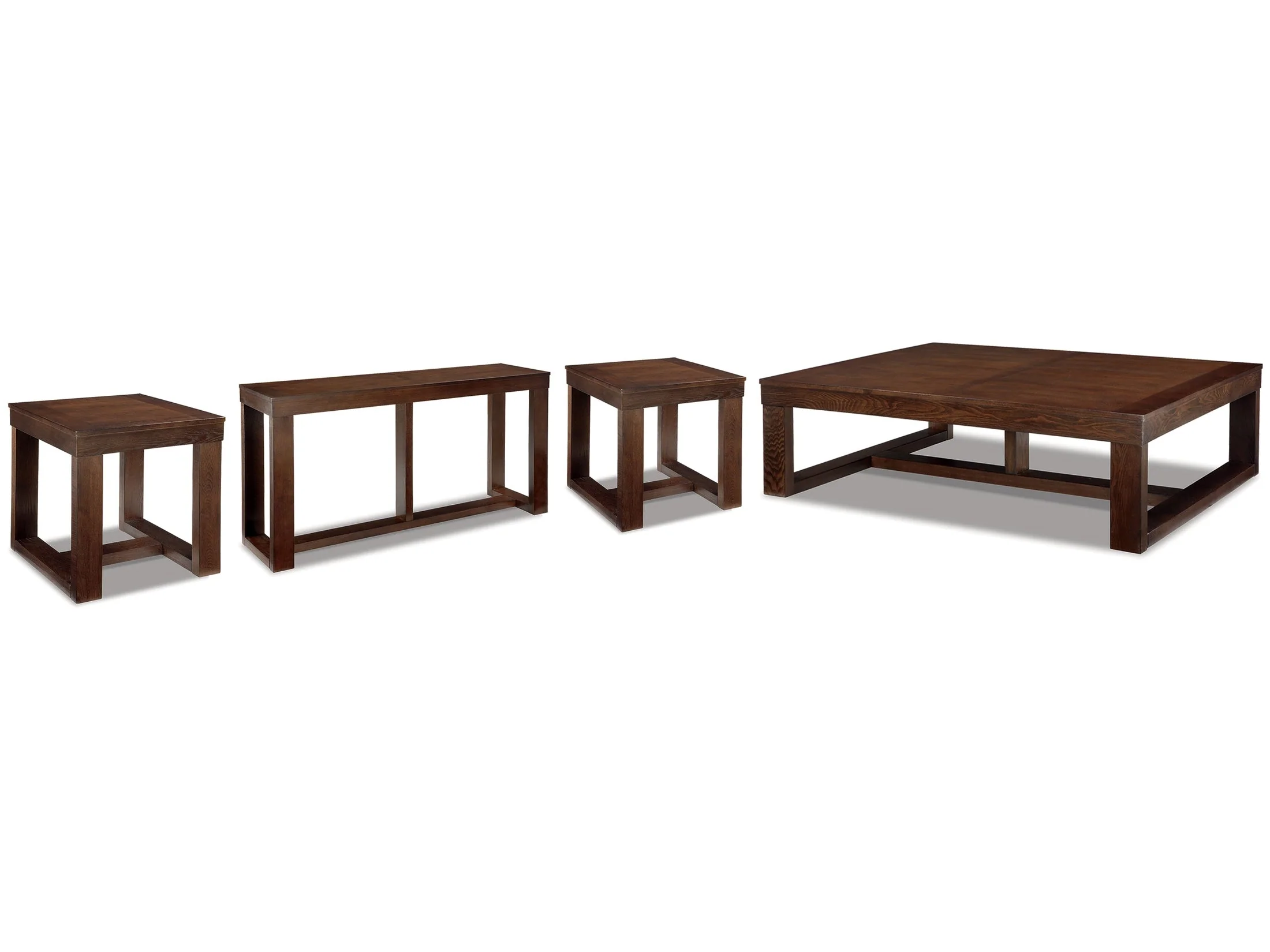 Watson Dark Brown Coffee Table & 2 End Tables w/Console (Online Special Price)