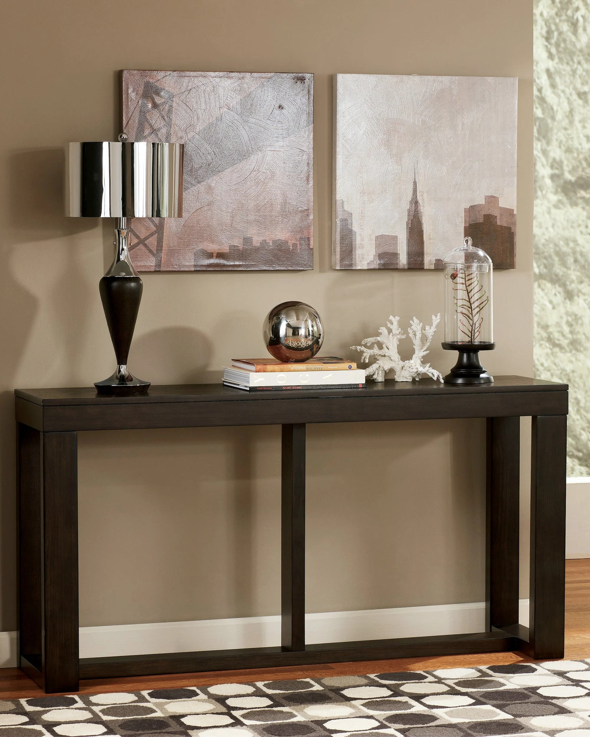 Watson Dark Brown Coffee Table & 2 End Tables w/Console (Online Special Price) - Image 8