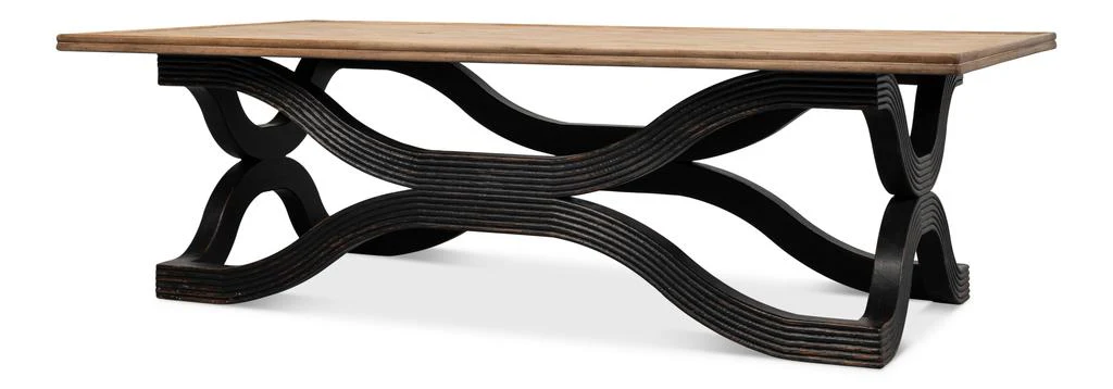 Wavy Black Coffee Table - Image 8