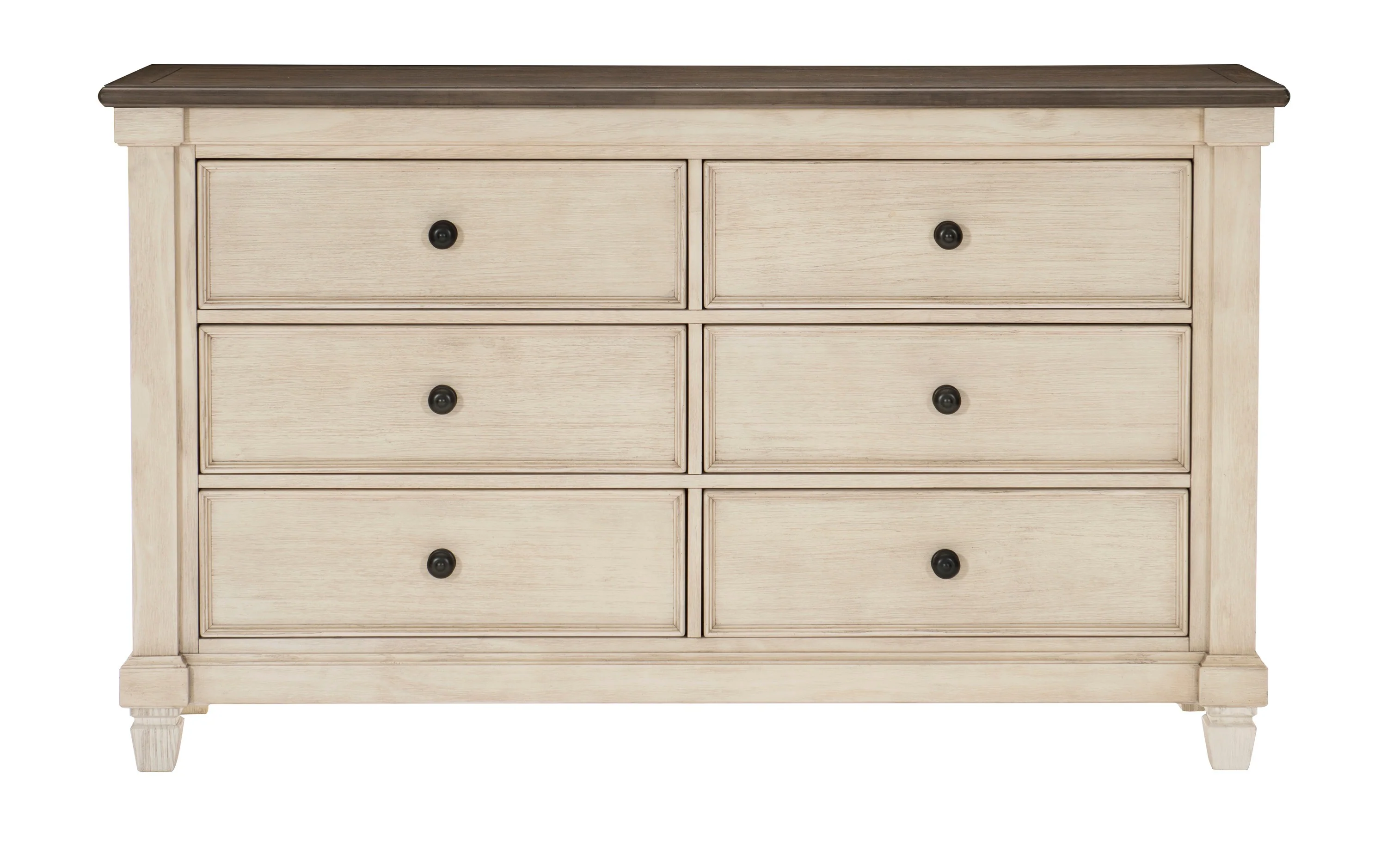 Weaver Antique White/Rosy Brown 5-Piece Queen Bedroom Set - Image 2