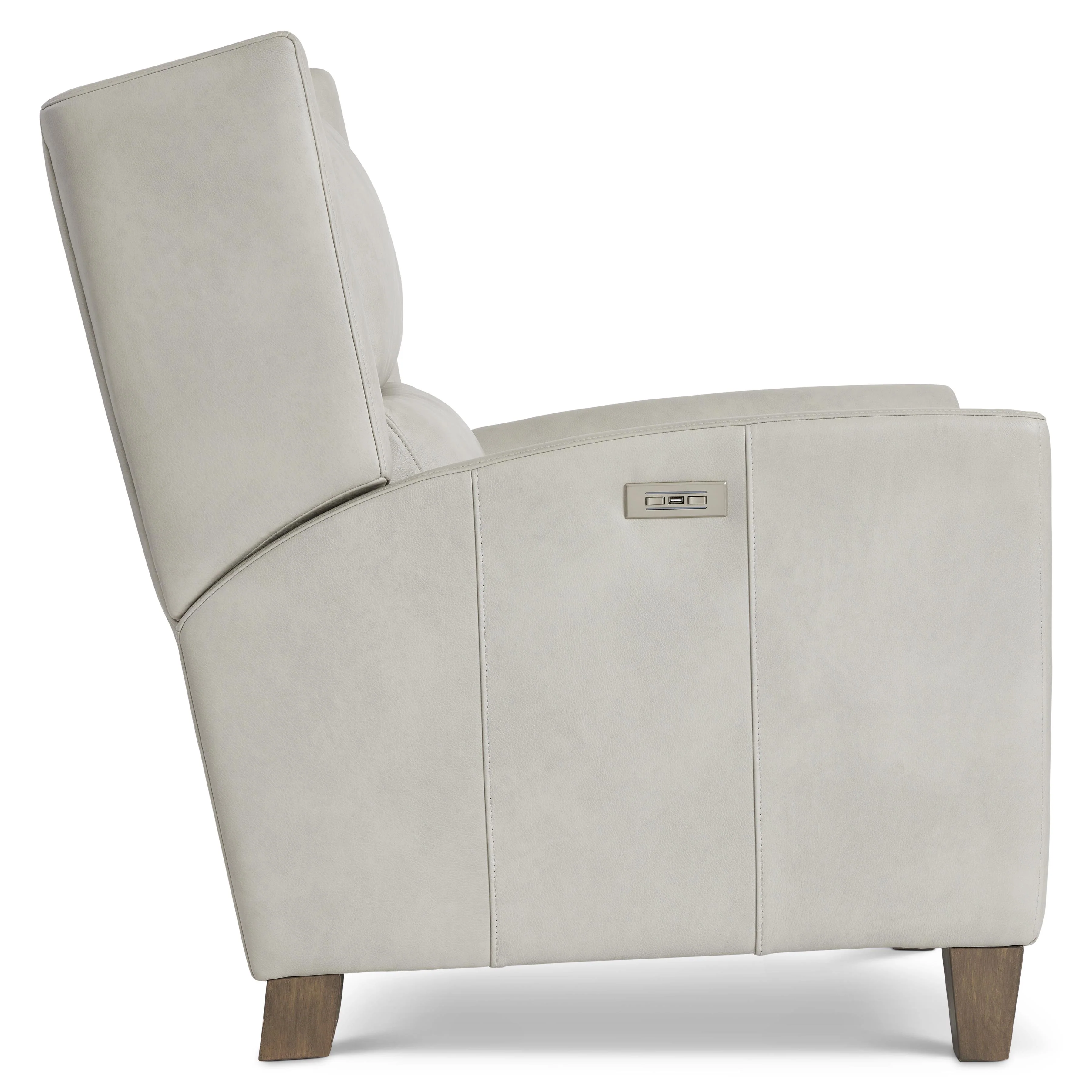Weller Beige/Tan Leather Power Motion Chair - Image 4