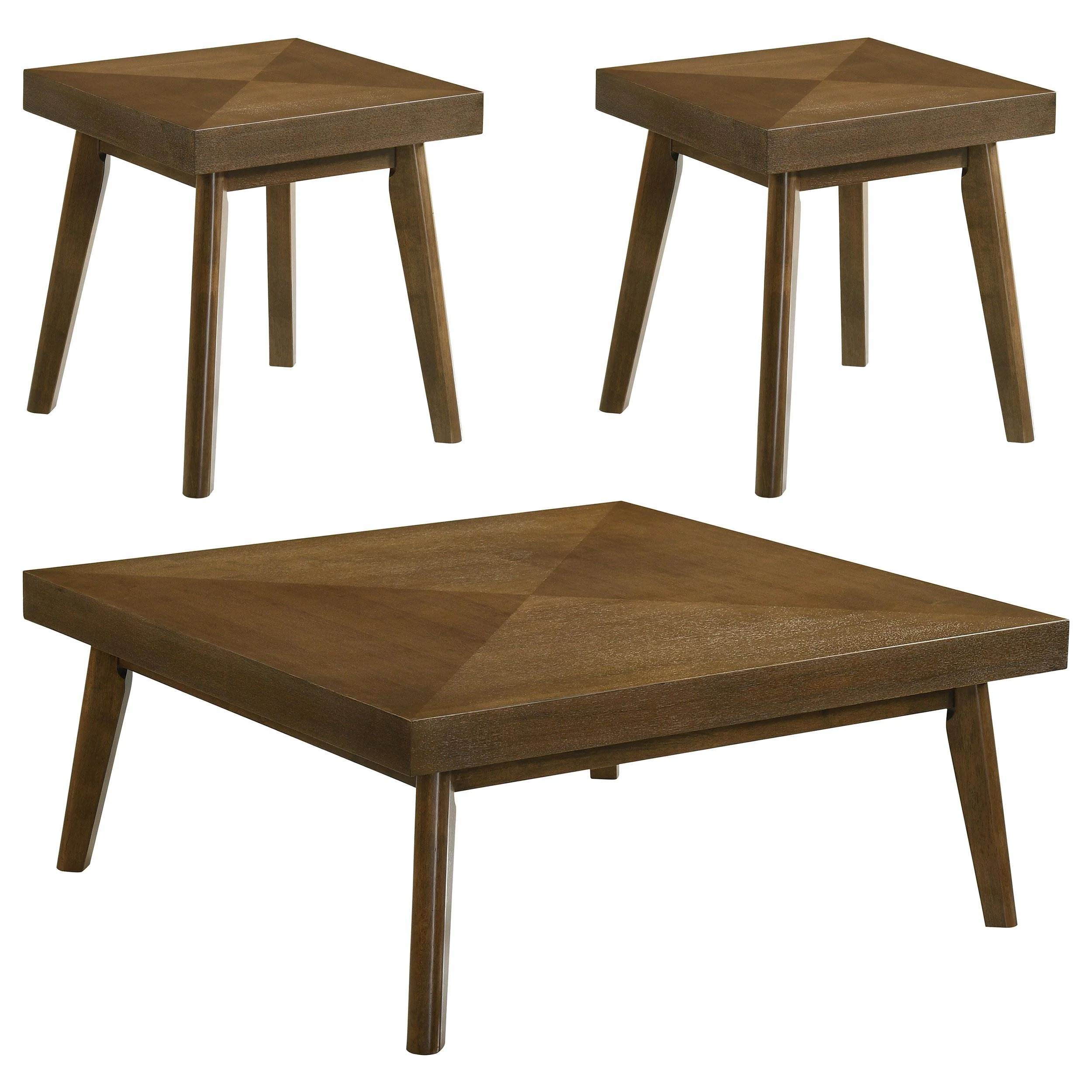 Westerly Walnut 3-piece Square Coffee and End Table Set - Image 2