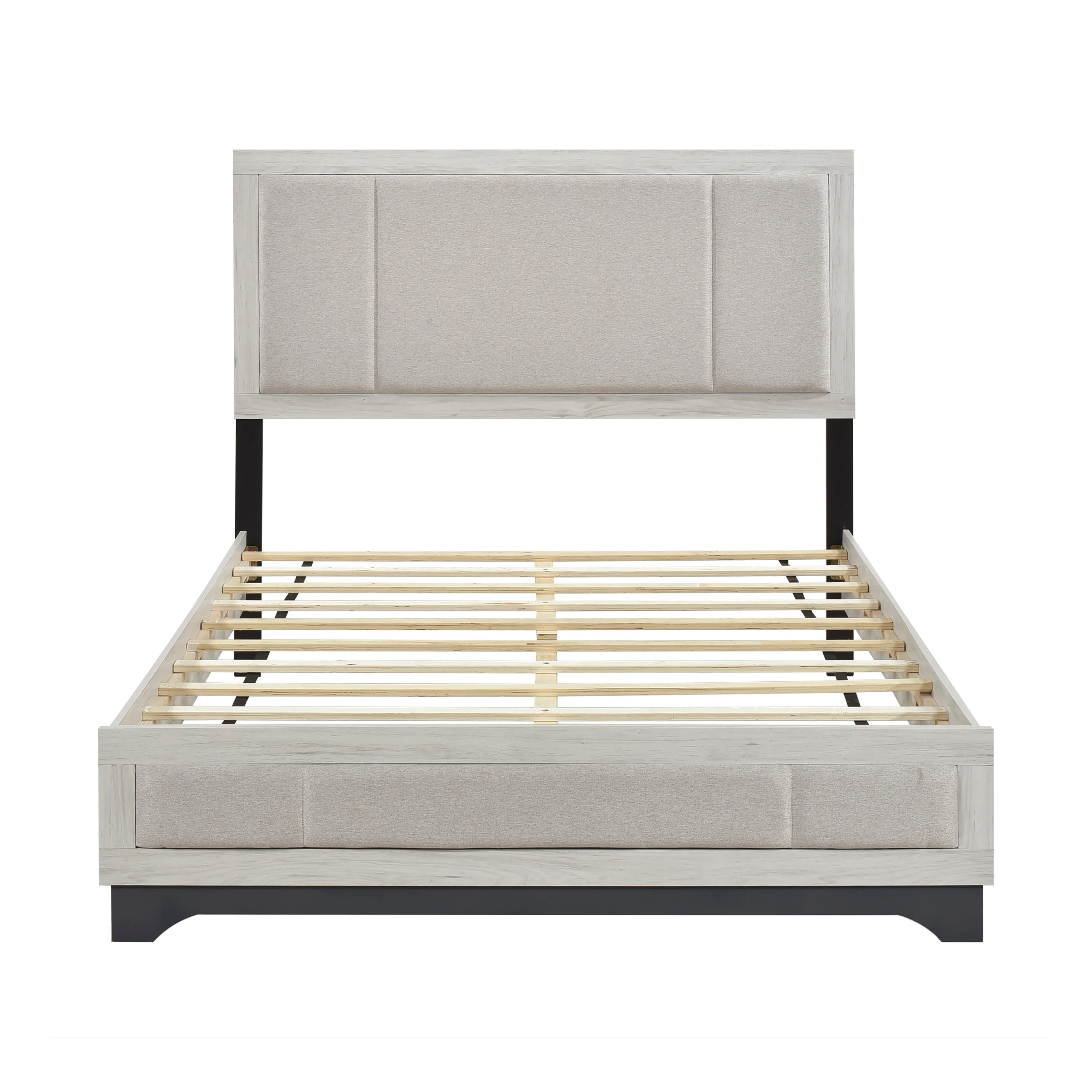 Westport White Oak/Beige Eastern King Platform Bed - Image 2