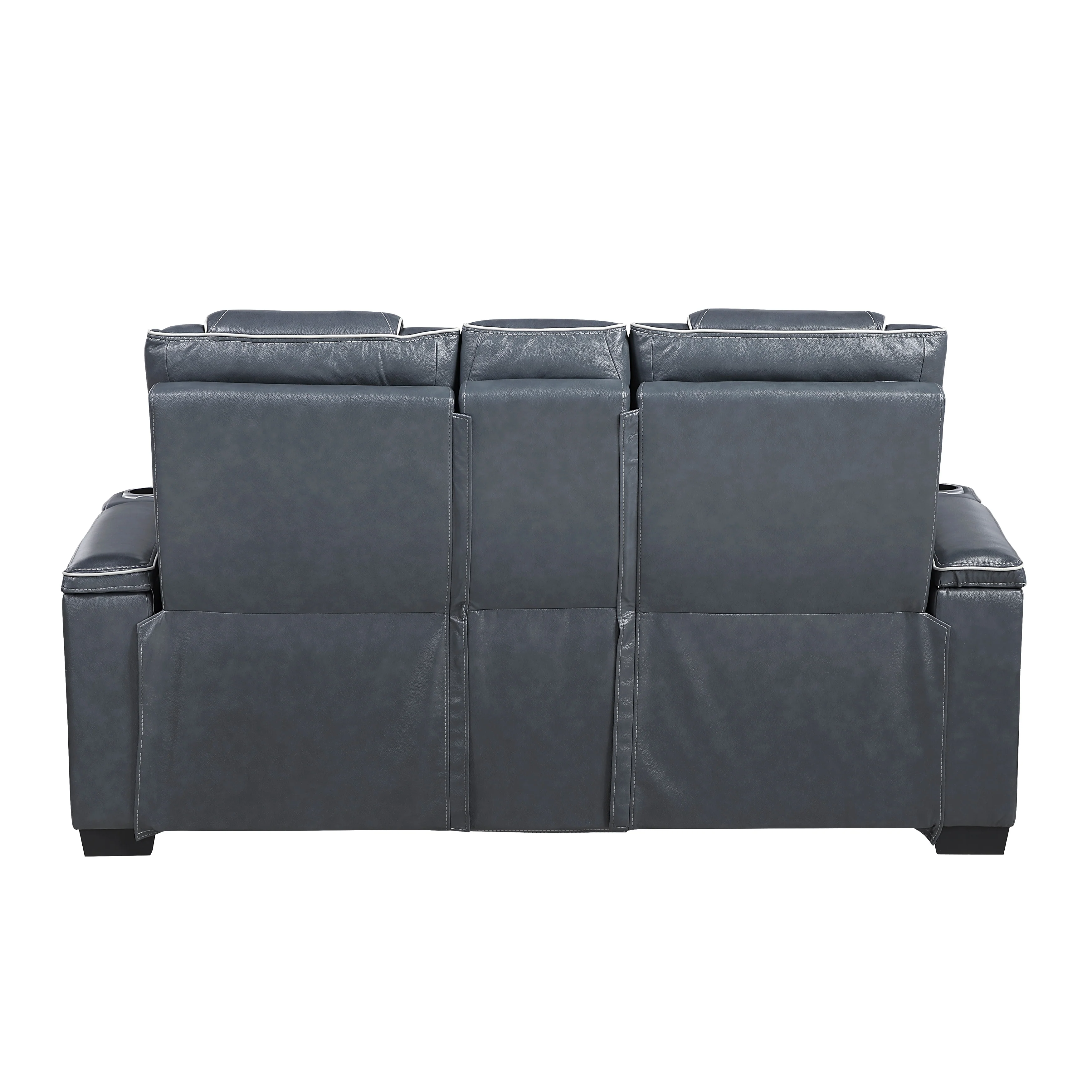 Whiselle Blue Power Double Reclining Loveseat - Image 4