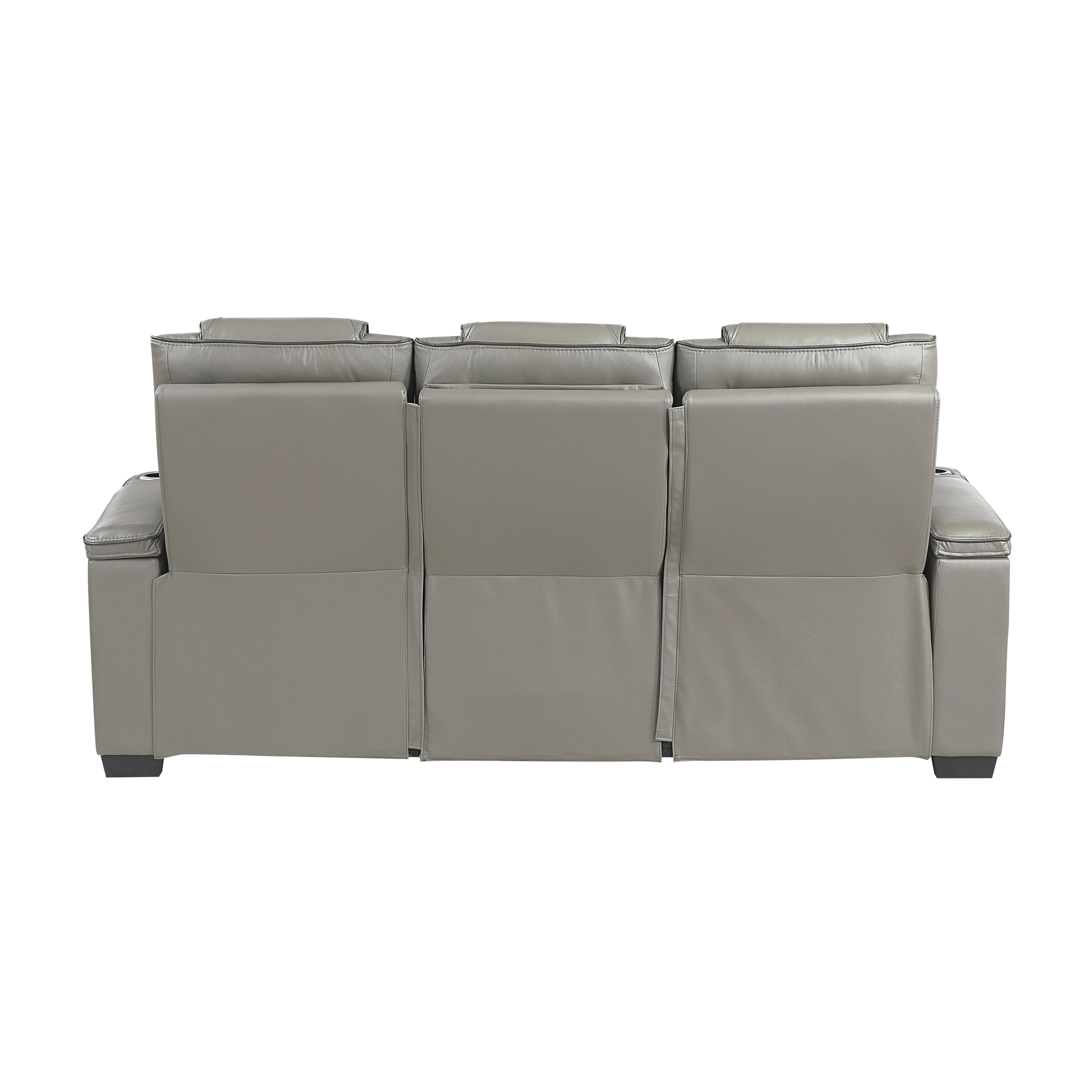 Whiselle Gray Power Double Reclining Sofa - Image 4