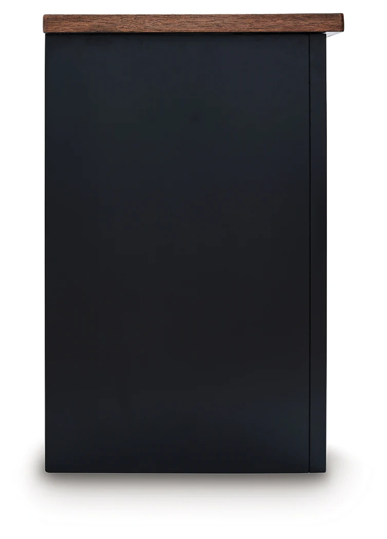 Wildenauer Brown/Black 76" TV Stand with Electric Fireplace (faux glass crystals) - Image 3
