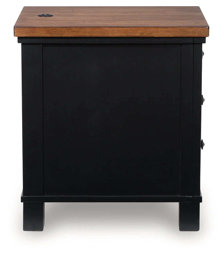 Wildenauer Brown/Black Chair Side End Table (Online Special Price) - Image 4
