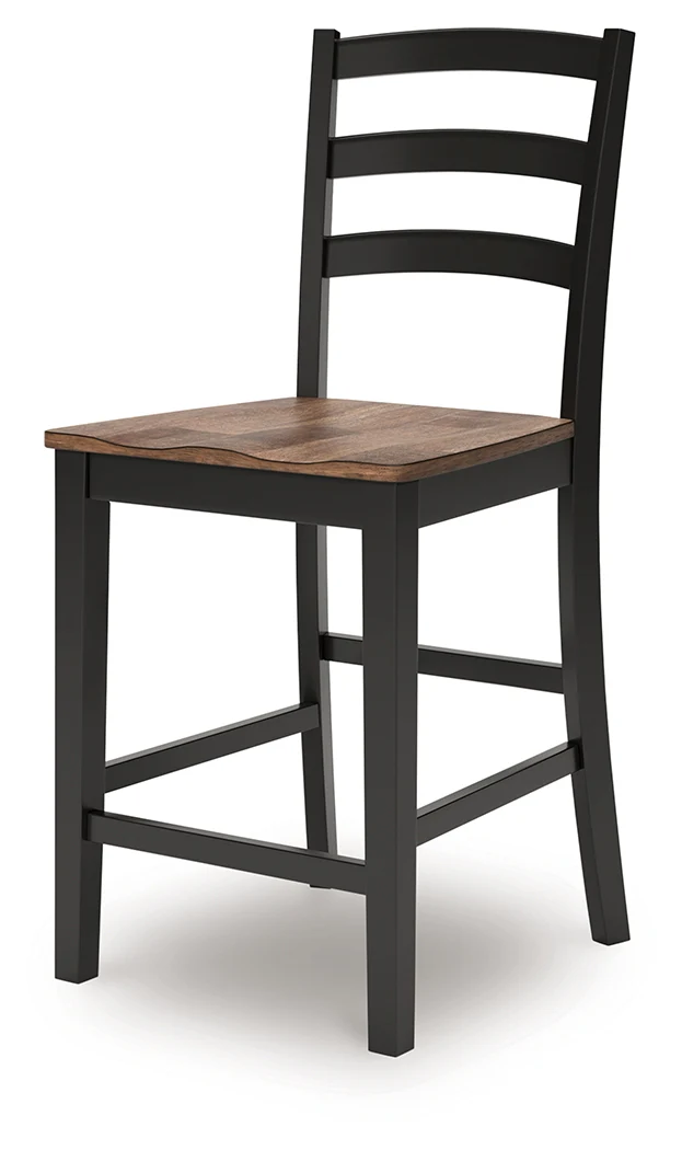 Wildenauer Brown/Black Counter Height Barstool (Set of 2) - Image 4