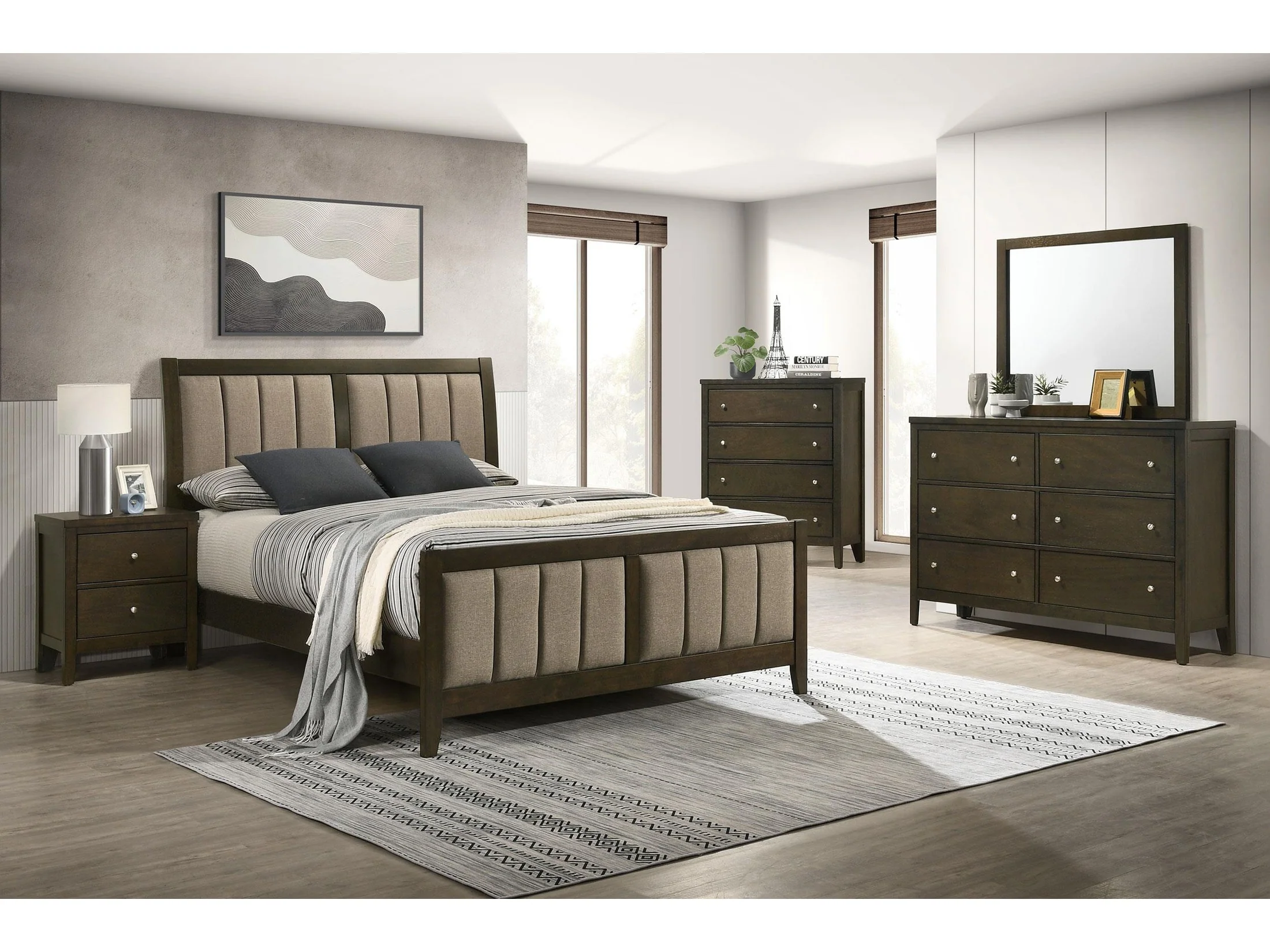 Wilkes Dark Cocoa 5-piece California King Bedroom Set