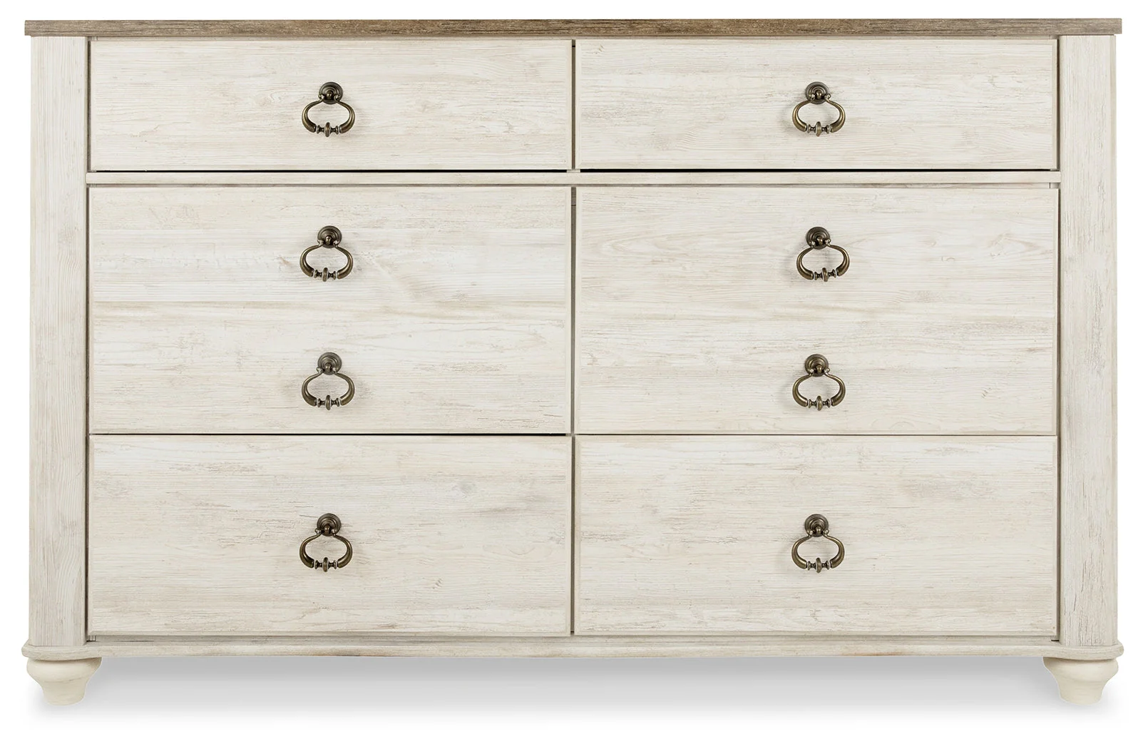 Willowton Whitewash Queen Sleigh Bedroom Set with Dresser (Online Special Price) - Image 2