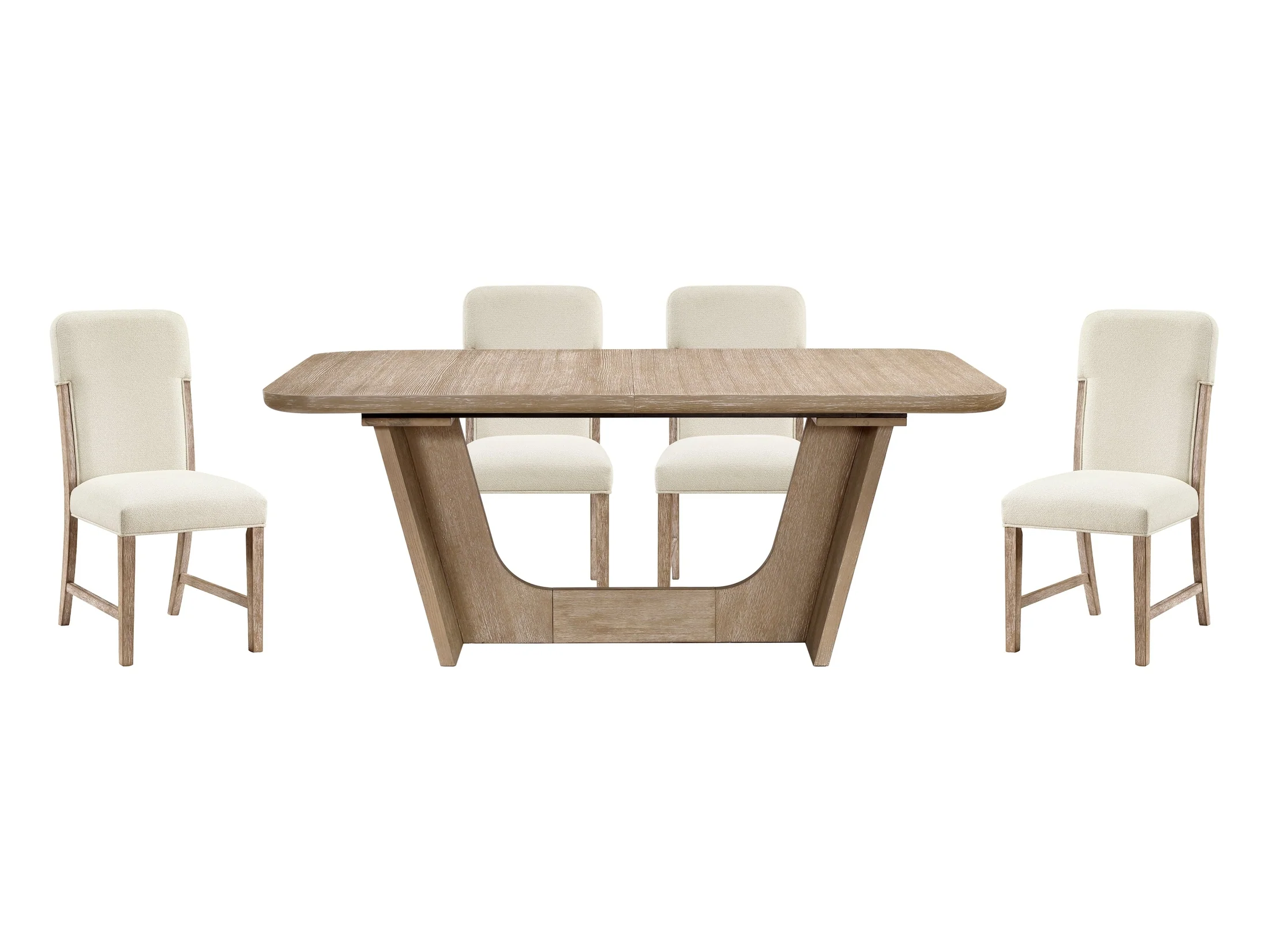 Wilshire Natural/Beige 5-Piece Dining Table Set