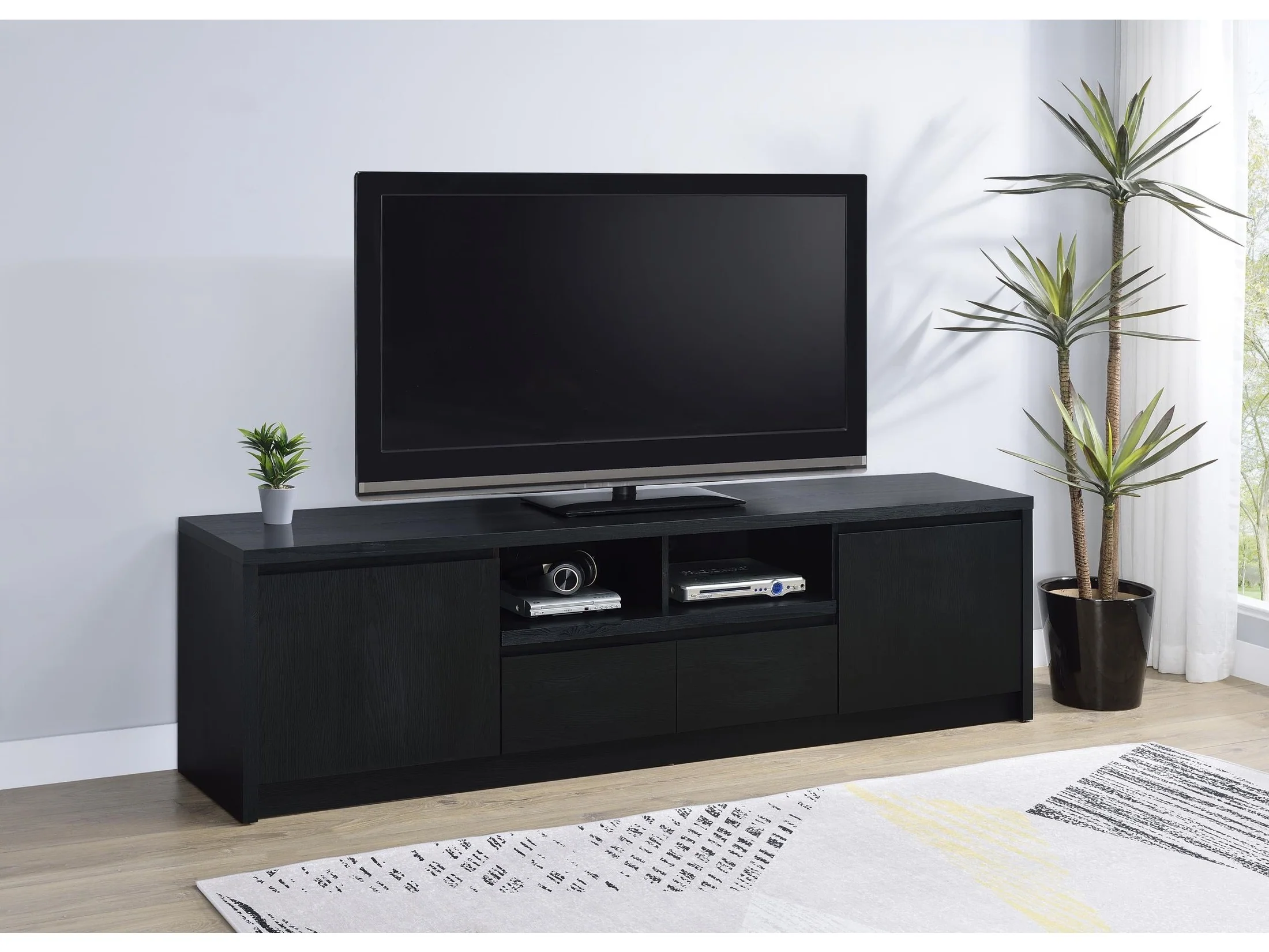Winfield Black 78-inch 2-door TV Stand Media Console