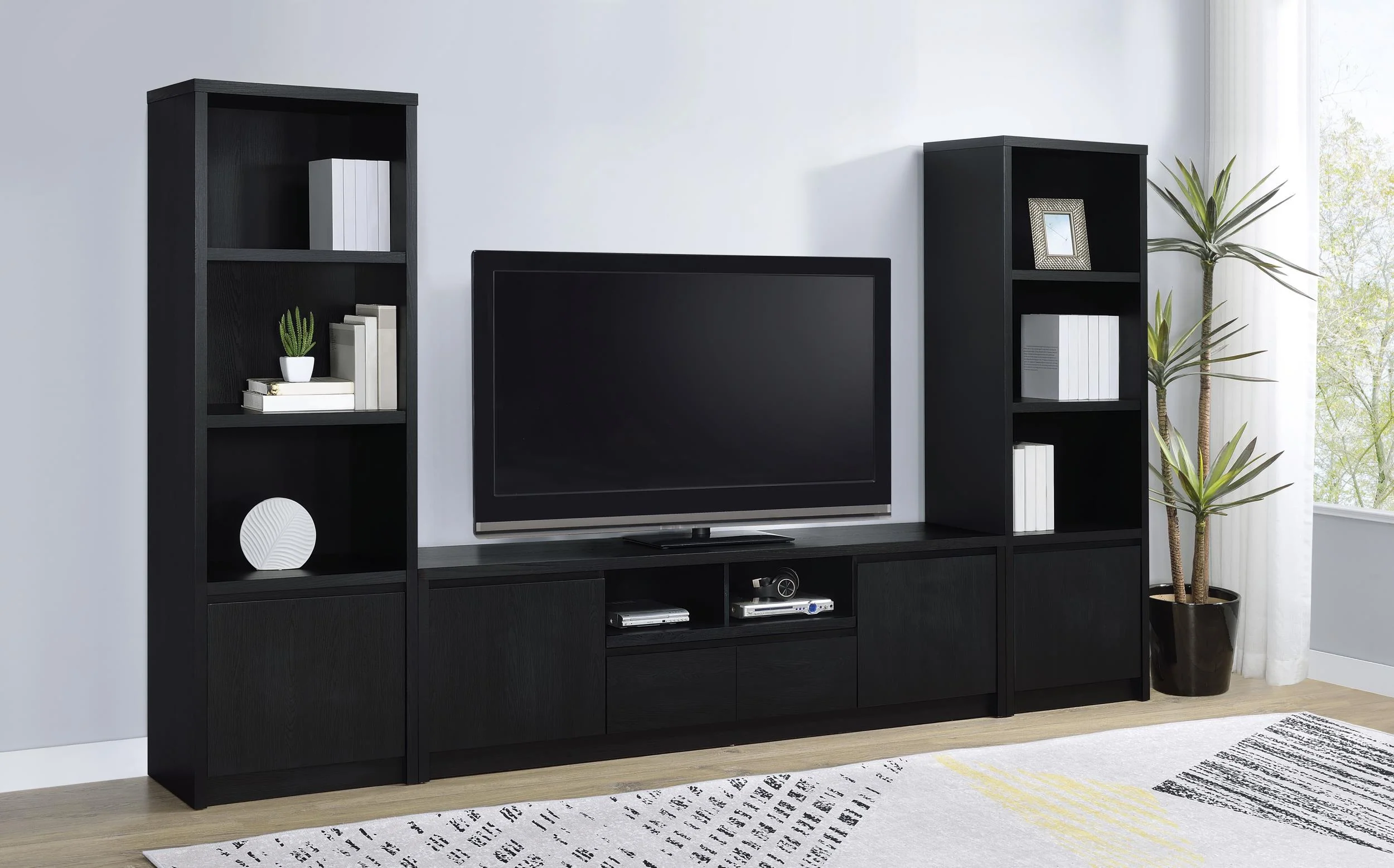Winfield Black 78-inch 2-door TV Stand Media Console - Image 12