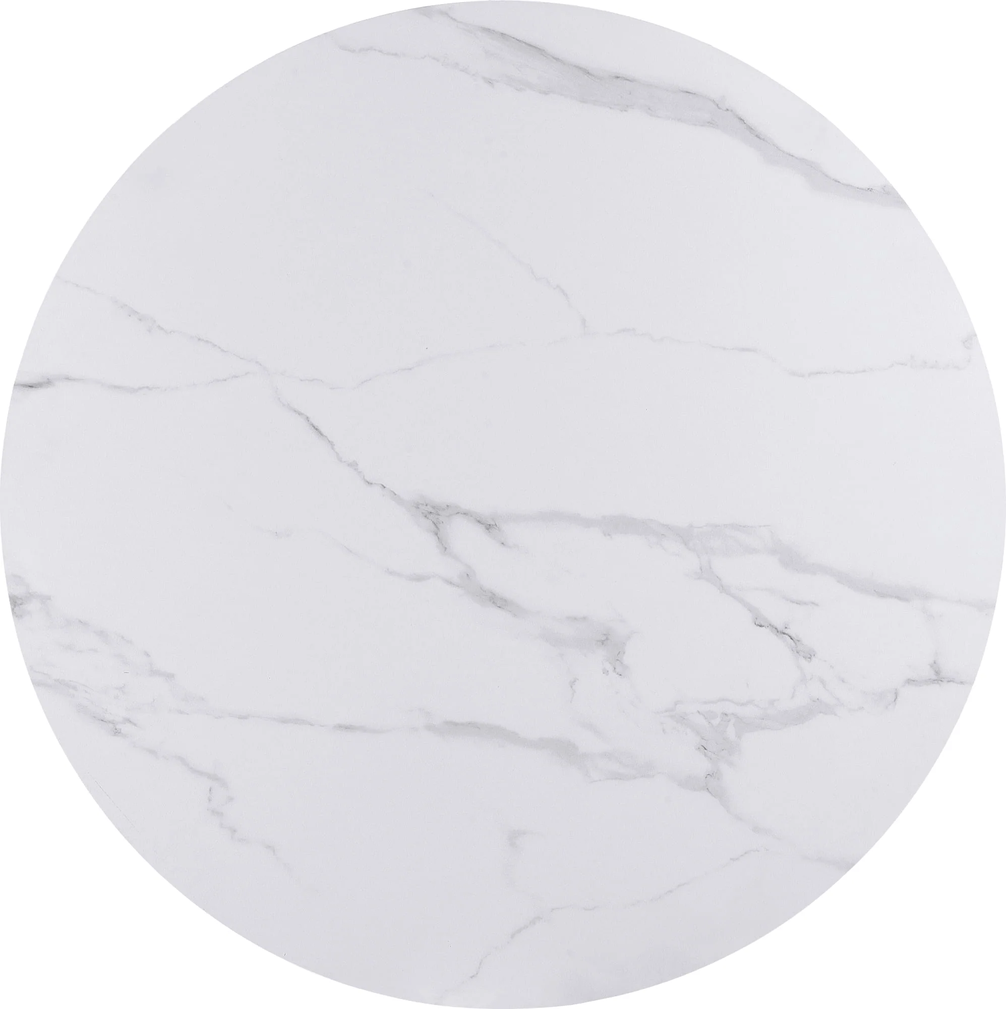 Winston Oat Milk/Champagne Stone Top Metal Base Round Dining Table - Image 5