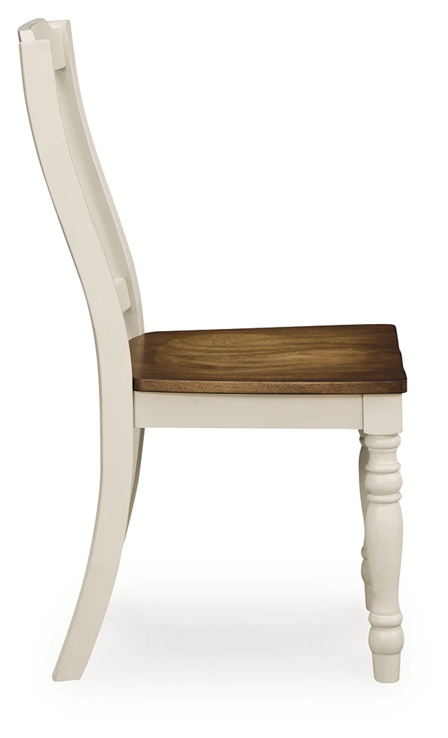 Wirloni Antique White/Brown Dining Chair ( Set of 2) - Image 5