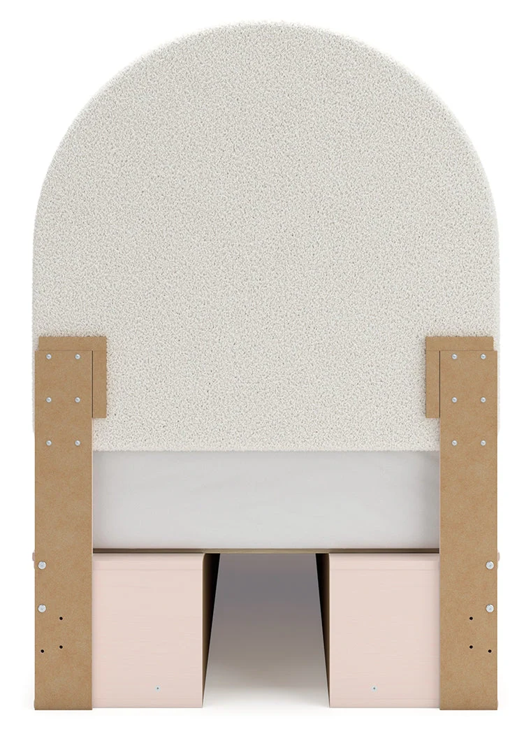 Wistenpine Blush Twin Upholstered Panel Youth Bed with Storage (4 drawers) (Online Special Price) - Image 8
