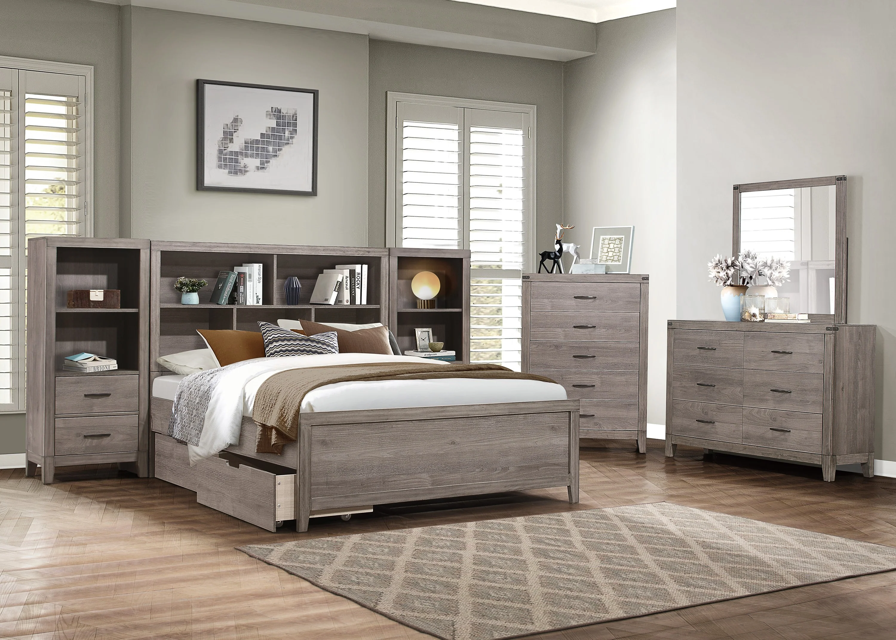 Woodrow Brownish Gray Queen Toy Boxes (One Set) - Image 3