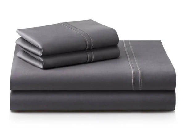 Woven Supima Charcoal Queen Cotton Sheet Set
