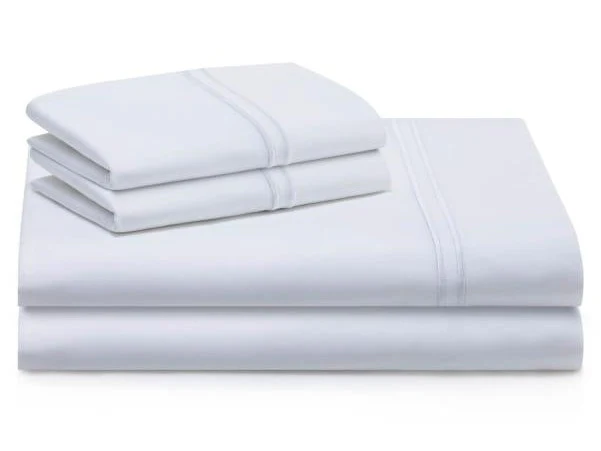 Woven Supima White Queen Pillowcase Set